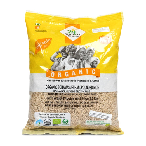 24 Organic Sonamasuri Rice 1Kg - Rice & Flours - Buy Online at Thurga Grocery