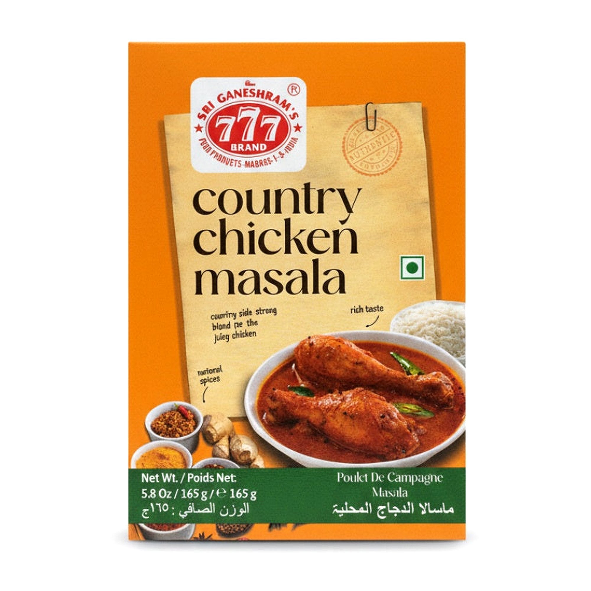 777 Country Chicken Masala 165G - Spices & Curry Powder - Buy Online at Thurga Grocery