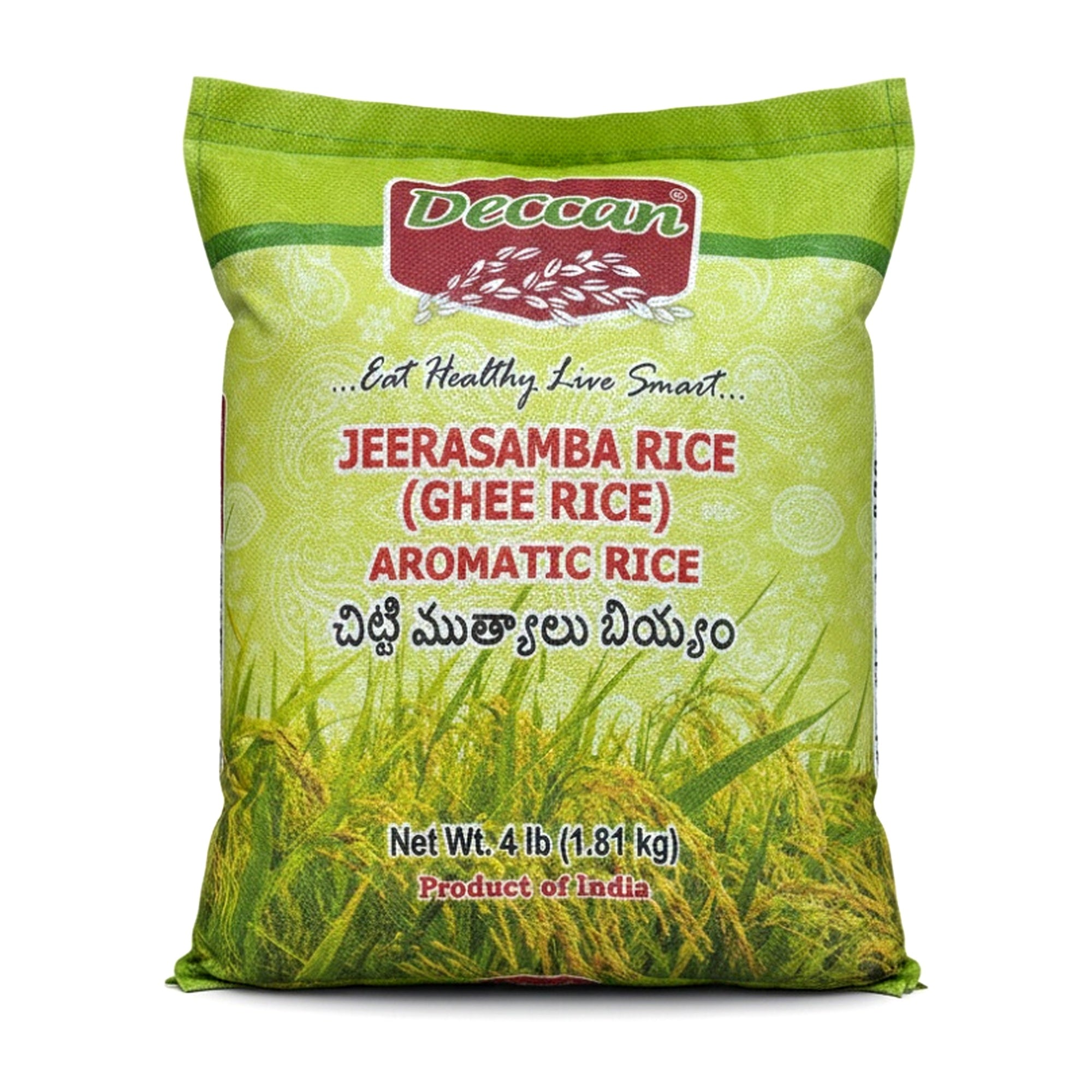 Deccan Jeera Samba Rice 4Lbs - Rice & Flours - Buy Online at Thurga Grocery