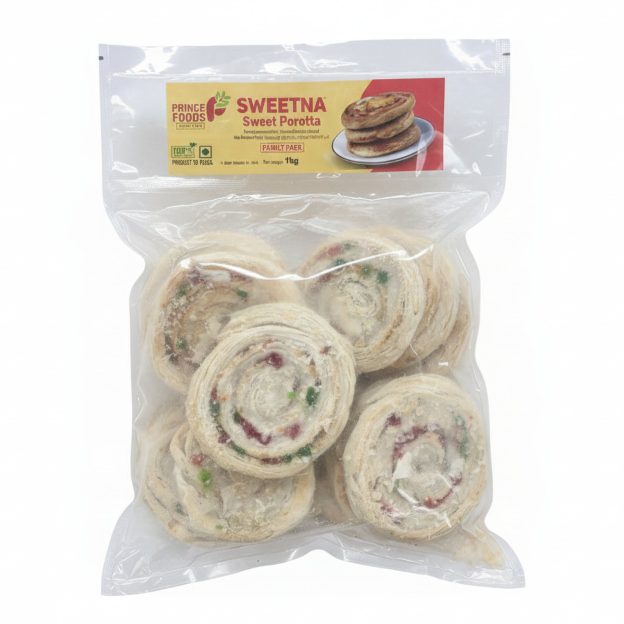Prince Foods Sweet Porotta 1kg - Frozen - Buy Online at Thurga Grocery