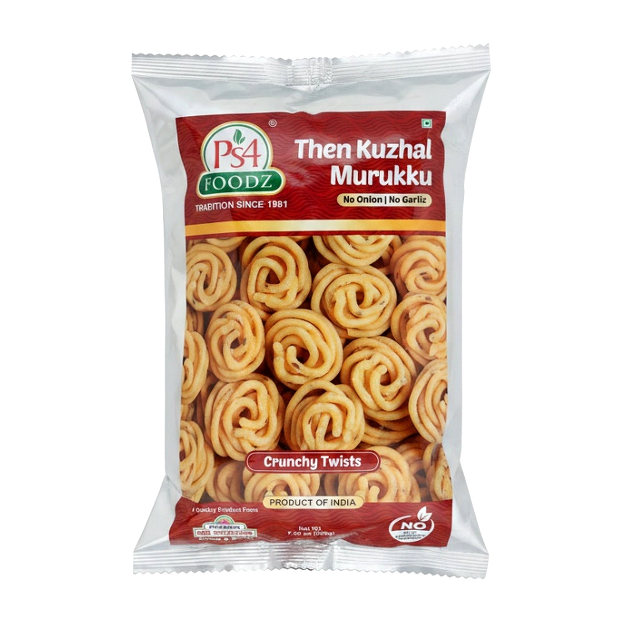 Ps4 Foodz Then Kuzhal Murukku 200G - Ready to Eat Foods - Buy Online at Thurga Grocery