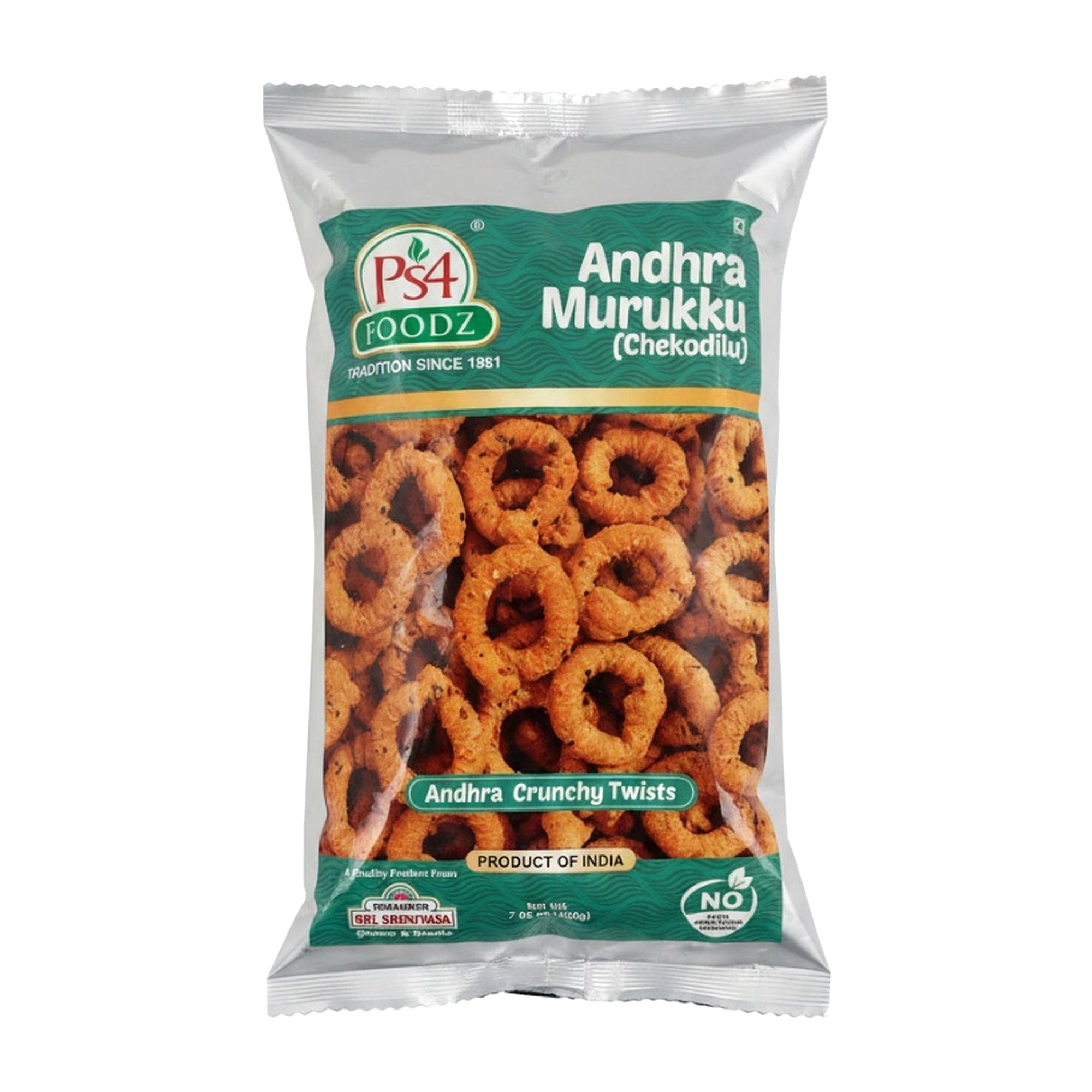 Ps4 Foodz Andhra Murukku 200G - Ready to Eat Foods - Buy Online at Thurga Grocery