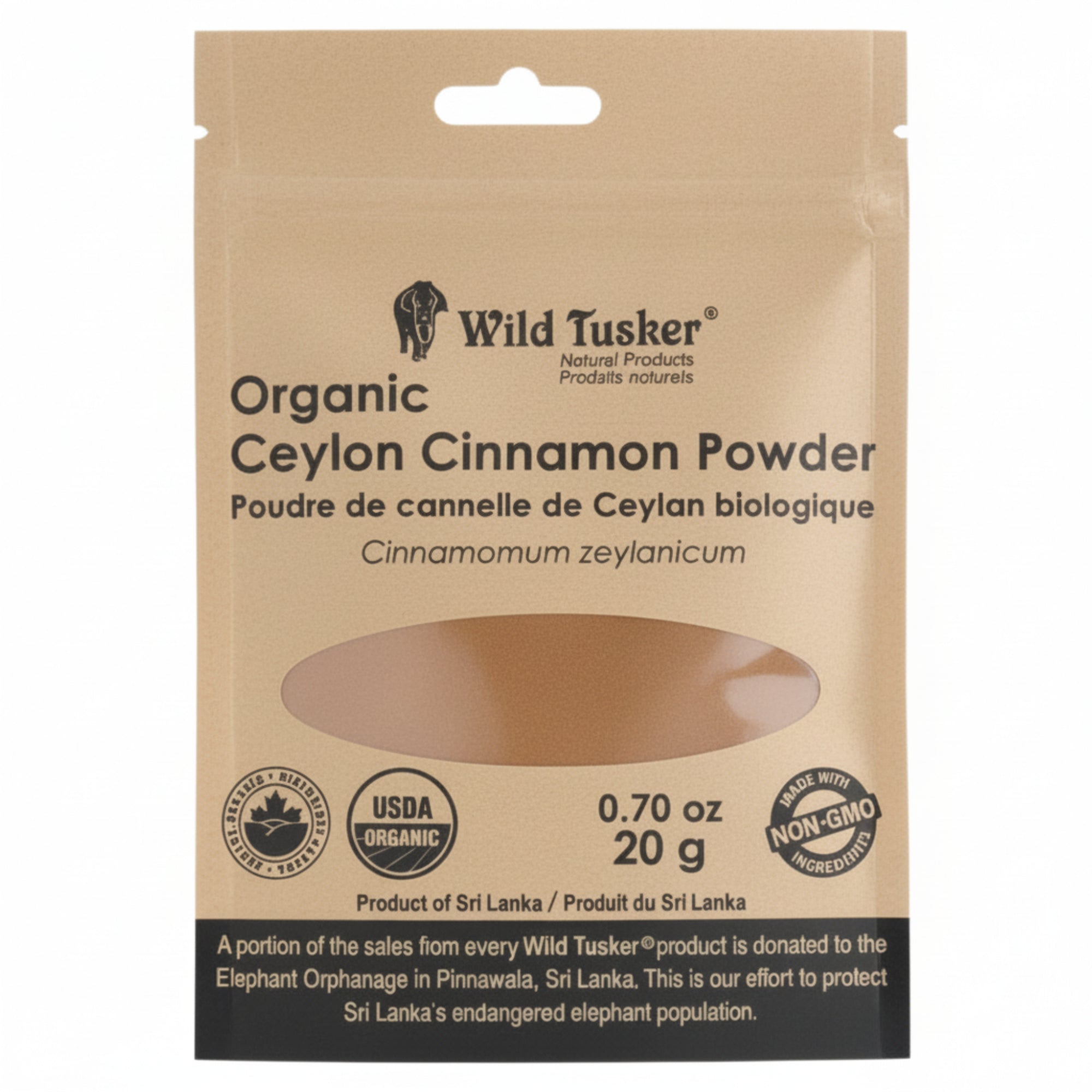 Wild Tusker Organic Ceylon Cinnamon Powder 20g - Spices & Curry Powder - Buy Online at Thurga Grocery