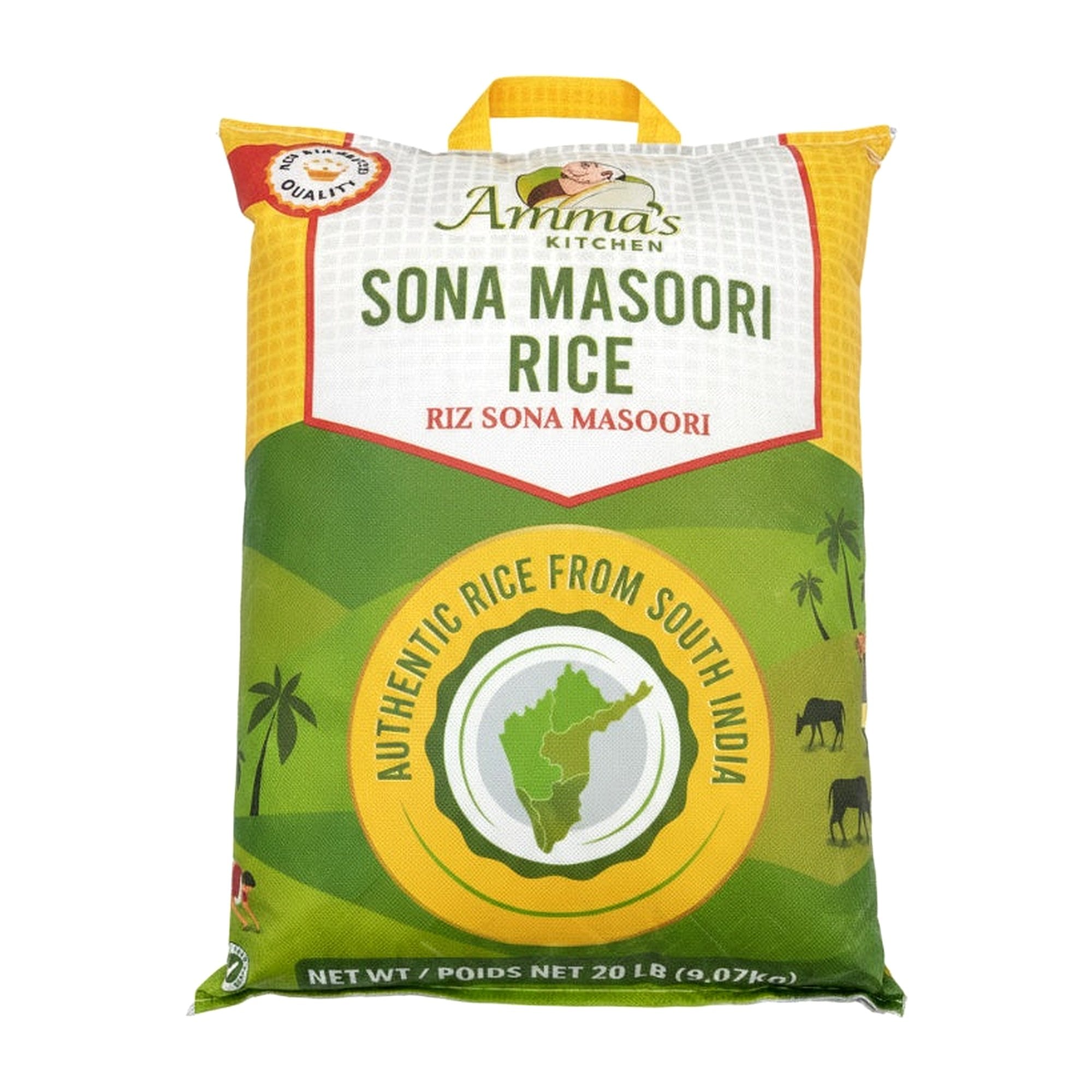 Amma Sona Masoori Rice 20Lb - Rice & Flours - Buy Online at Thurga Grocery