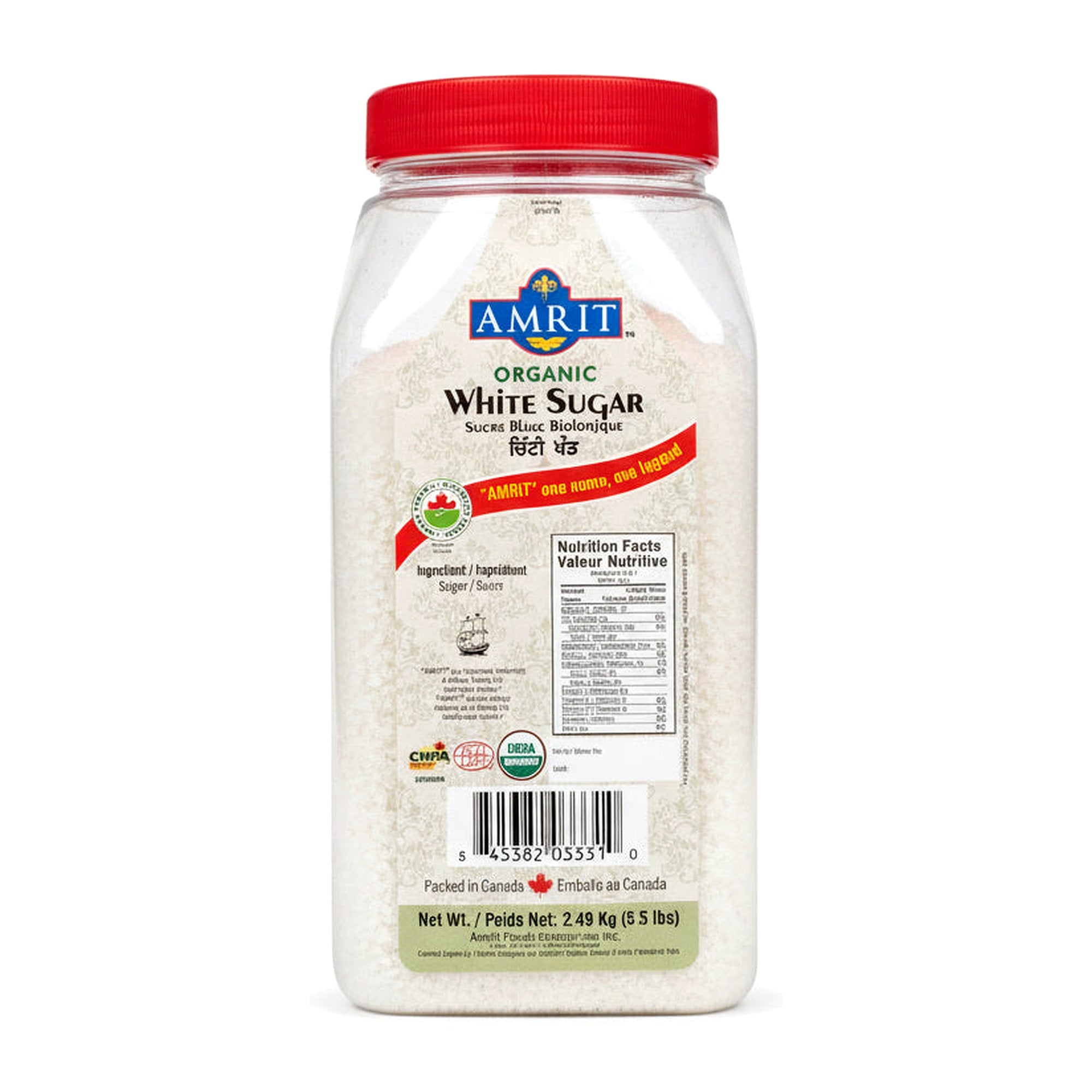 AMRIT ORGANIC WHITE SUGAR 5.5LB - Rice & Flours - Buy Online at Thurga Grocery