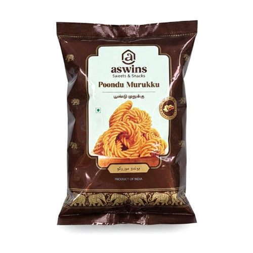 Aswins Poondu Murukku 200G - Ready to Eat Foods - Buy Online at Thurga Grocery