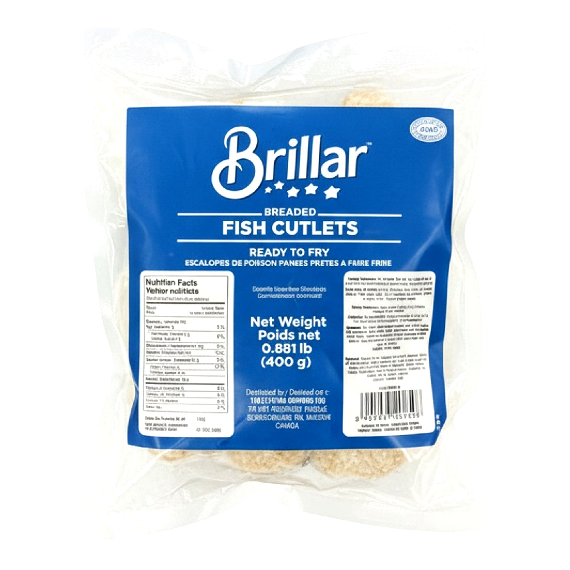 Brillar Fish Cutlets 400G - Frozen - Buy Online at Thurga Grocery