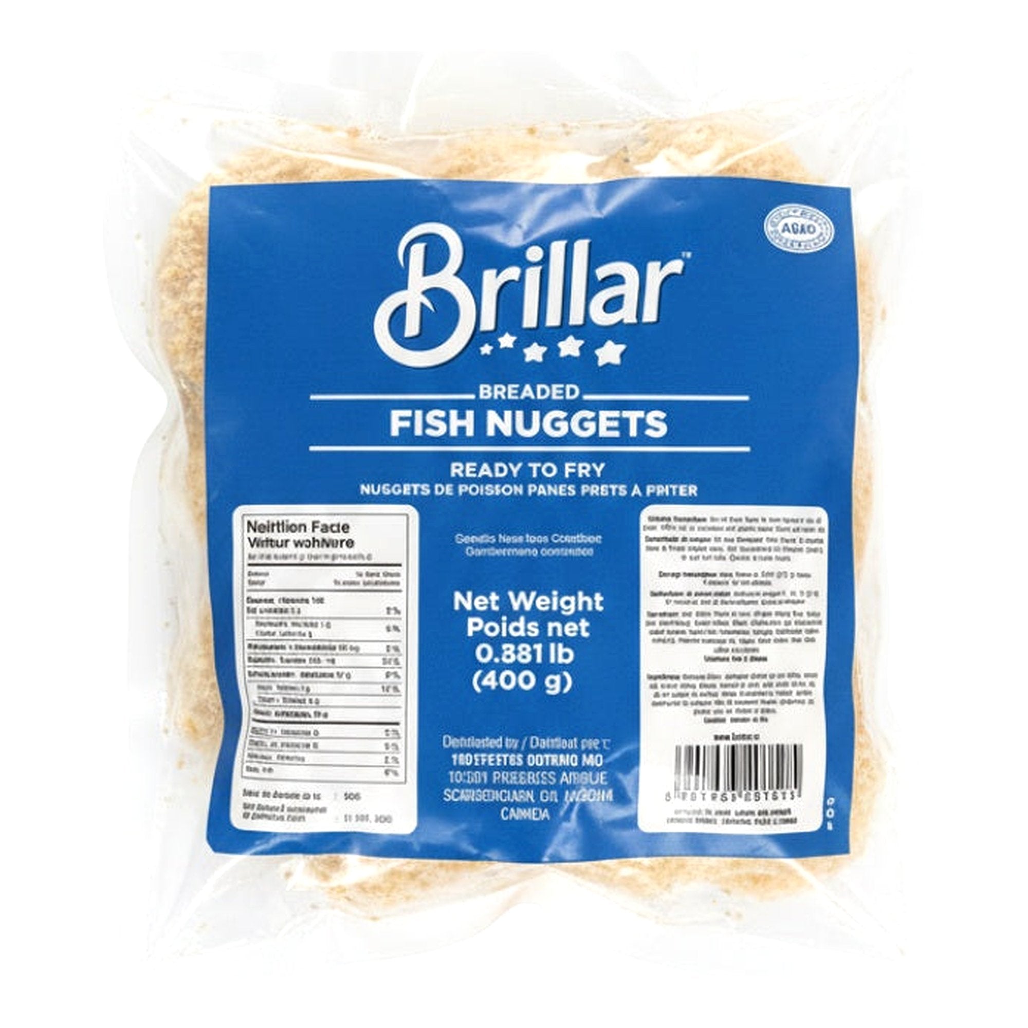 Brillar Fish Nuggets 400G - Frozen - Buy Online at Thurga Grocery