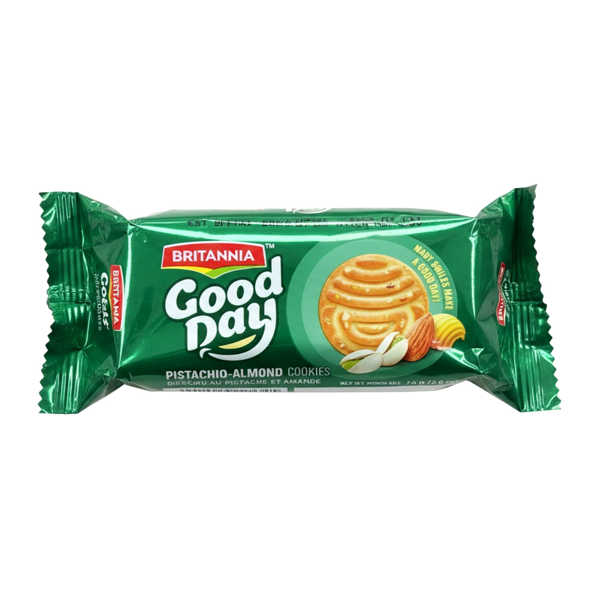 Britannia Good Day Pistachio-Almond Cookies 75G - Ready to Eat Foods - Buy Online at Thurga Grocery