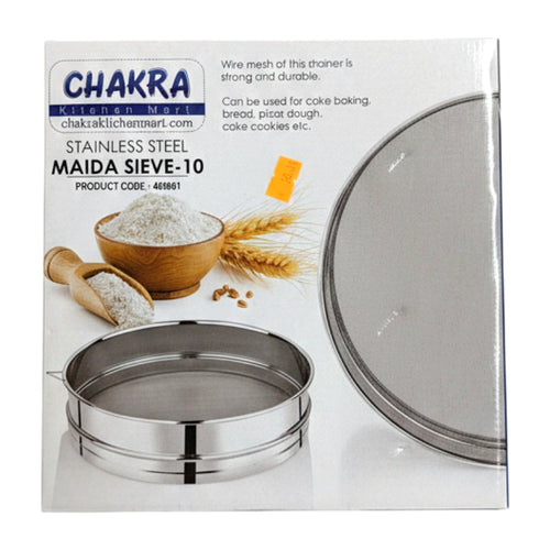 Chakra Stainless Steel Maida Sieve-10 - Cooking Essential & Kitchen Appliance - Buy Online at Thurga Grocery