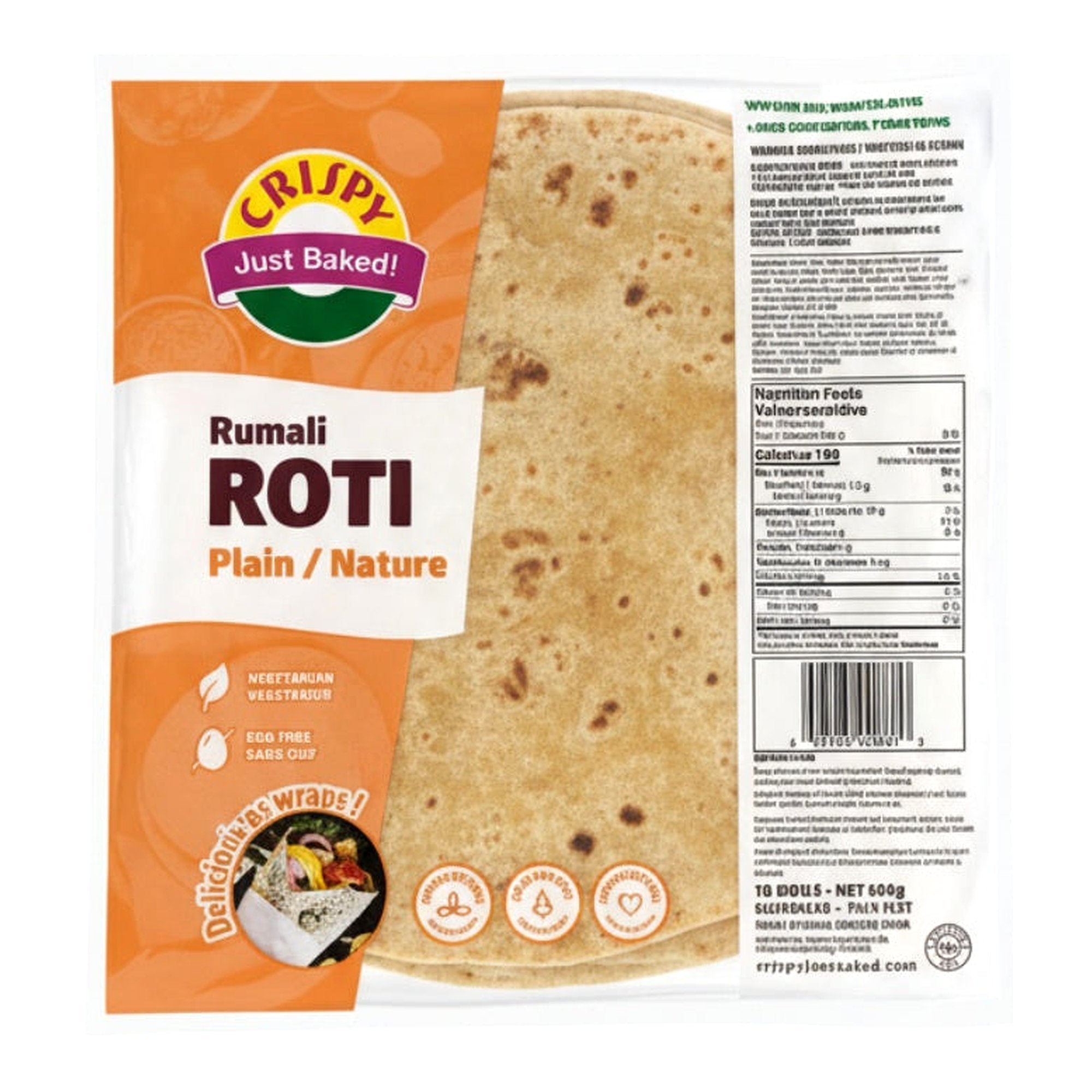 Crispy Rumali Roti Plain 600G - Ready to Eat Foods - Buy Online at Thurga Grocery