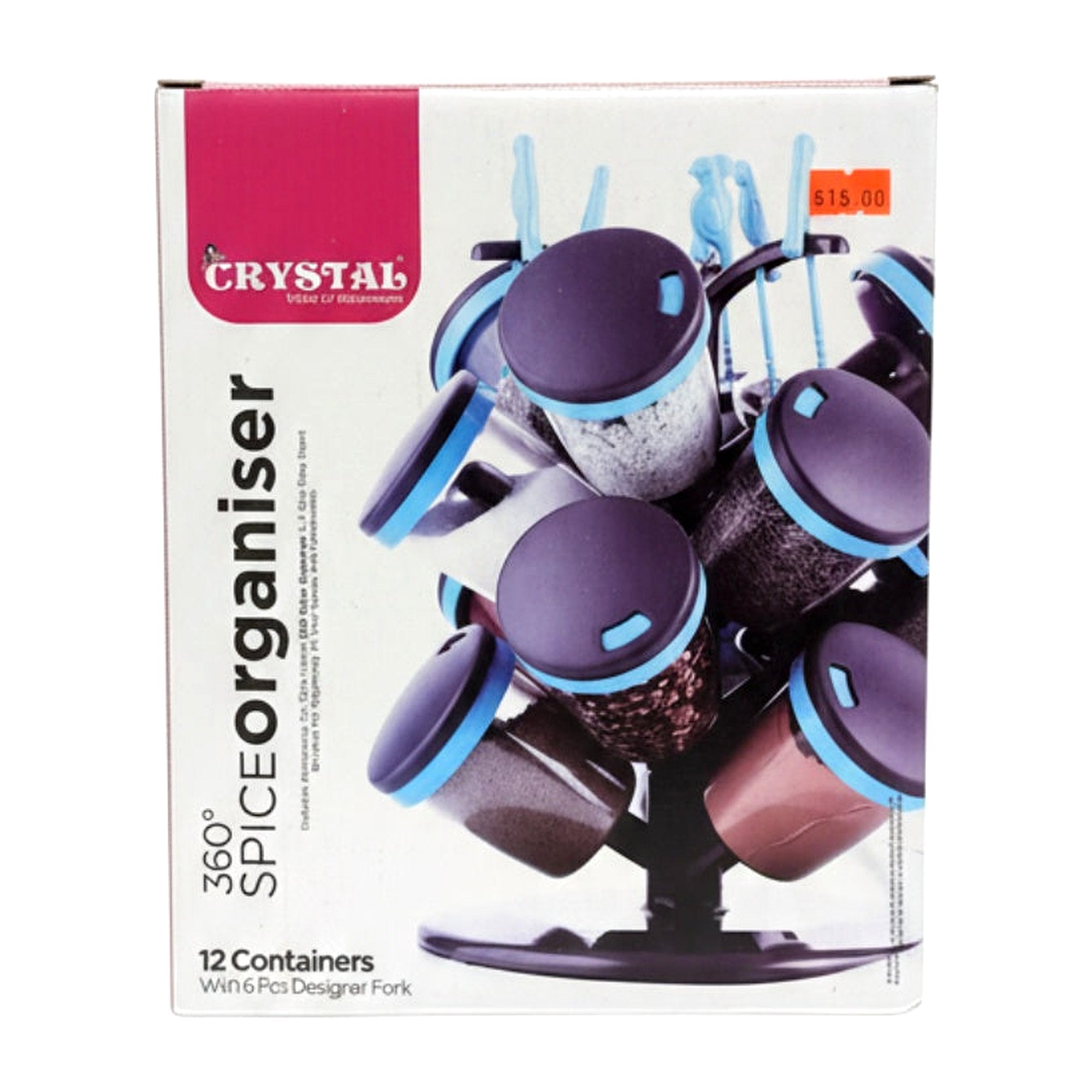 Crystal 360 Spice 12 Containers - Cooking Essential & Kitchen Appliance - Buy Online at Thurga Grocery