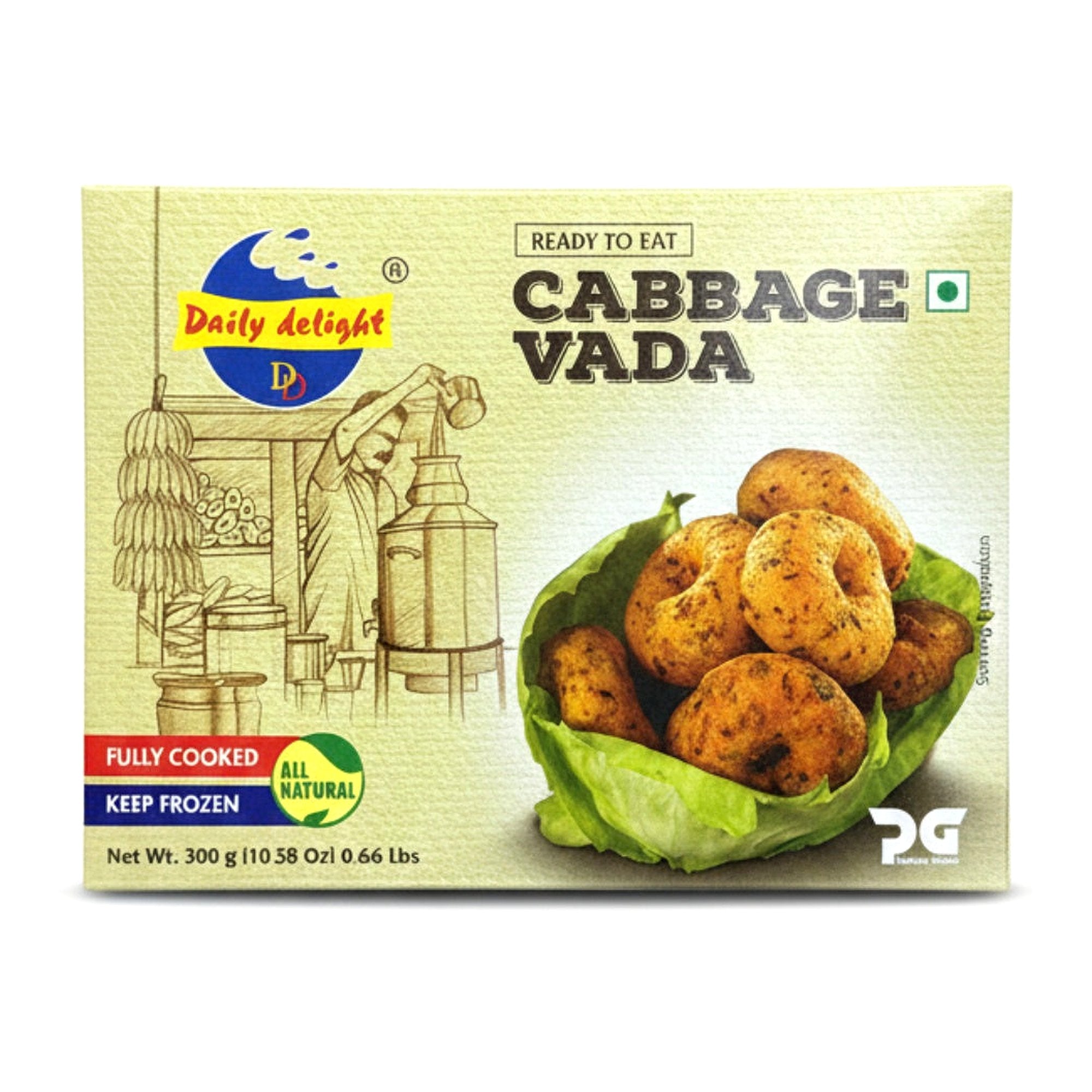 Daily Delight Cabbage Vada 300G - Frozen - Buy Online at Thurga Grocery