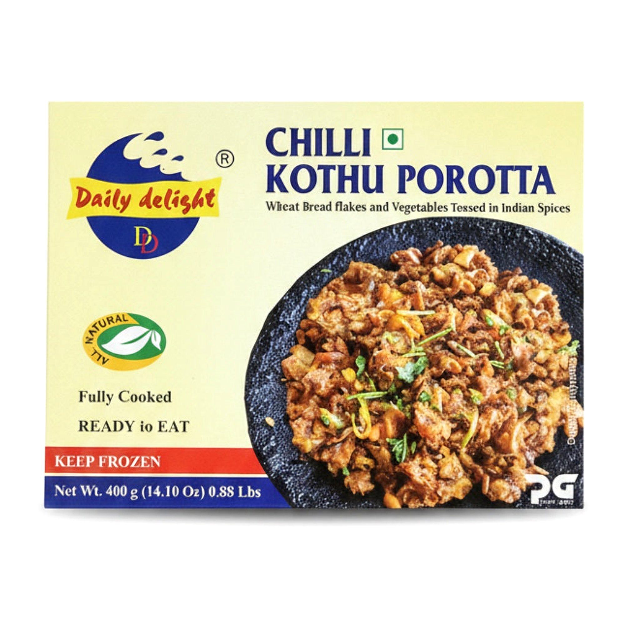 Daily Delight Chilli Kothu Porotta 400G - Frozen - Buy Online at Thurga Grocery