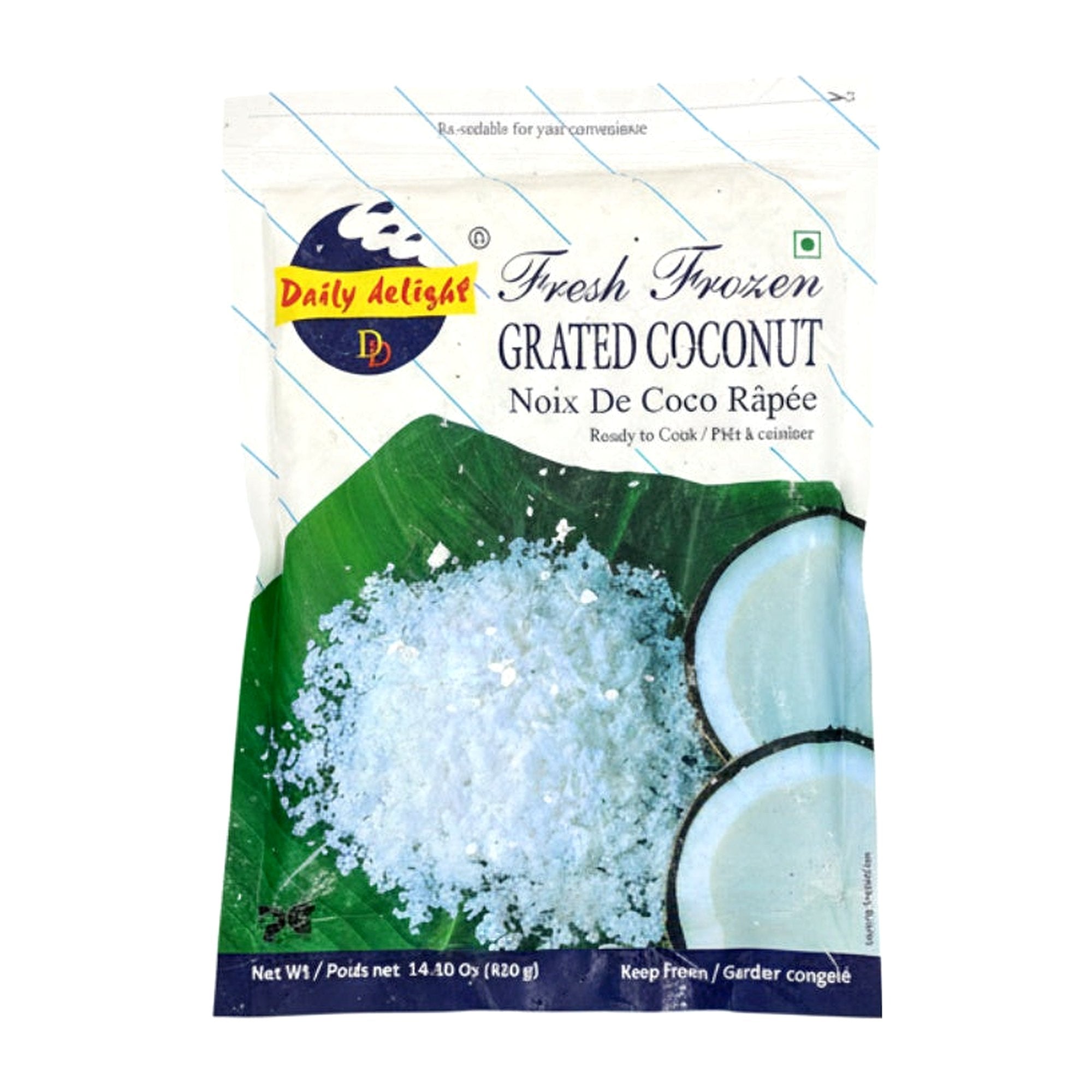 Daily Delight Grated Coconut 400G - Frozen - Buy Online at Thurga Grocery
