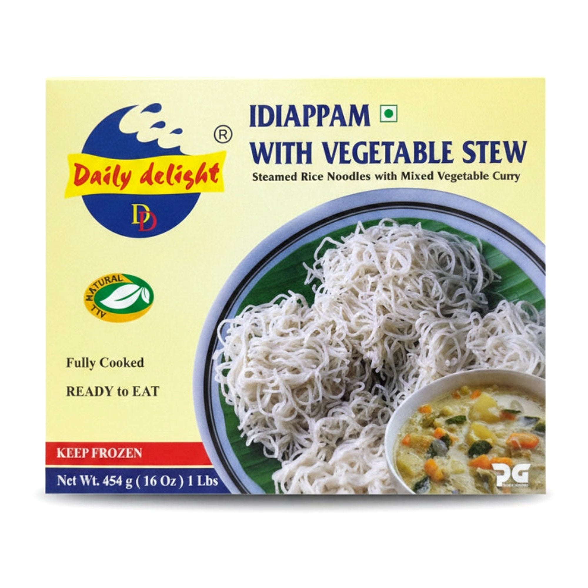 Daily Delight Idiappam W/ Vegetable Stew 454G - Frozen - Buy Online at Thurga Grocery