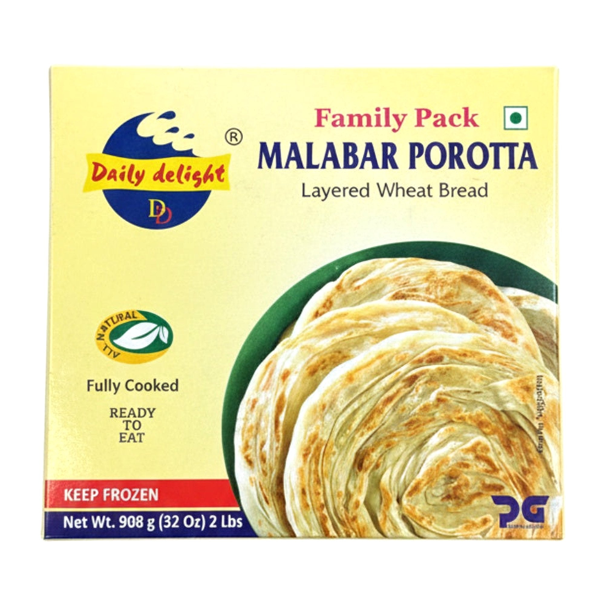 Daily Delight Malabar Porotta 2Lb - Frozen - Buy Online at Thurga Grocery