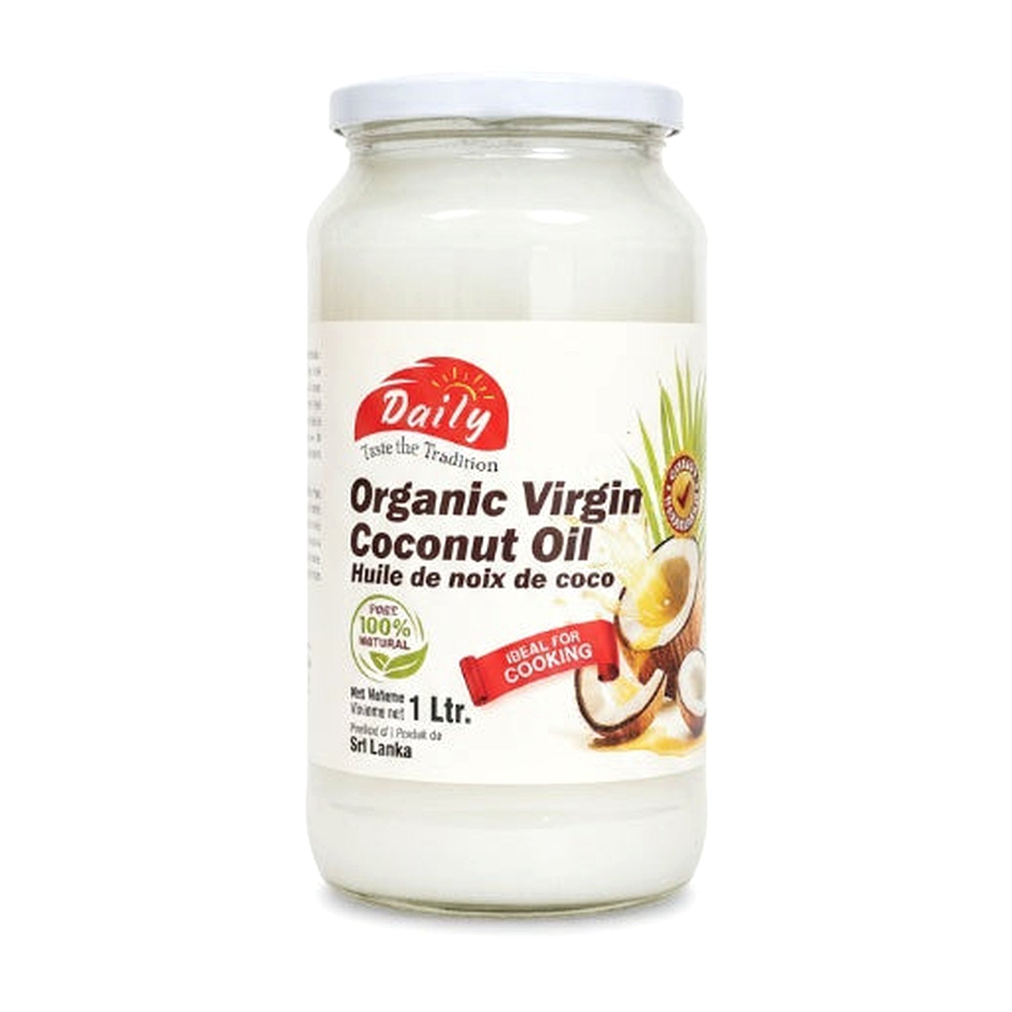 Daily Organic Virgin Coconut Oil 1L - Cooking Essential & Kitchen Appliance - Buy Online at Thurga Grocery