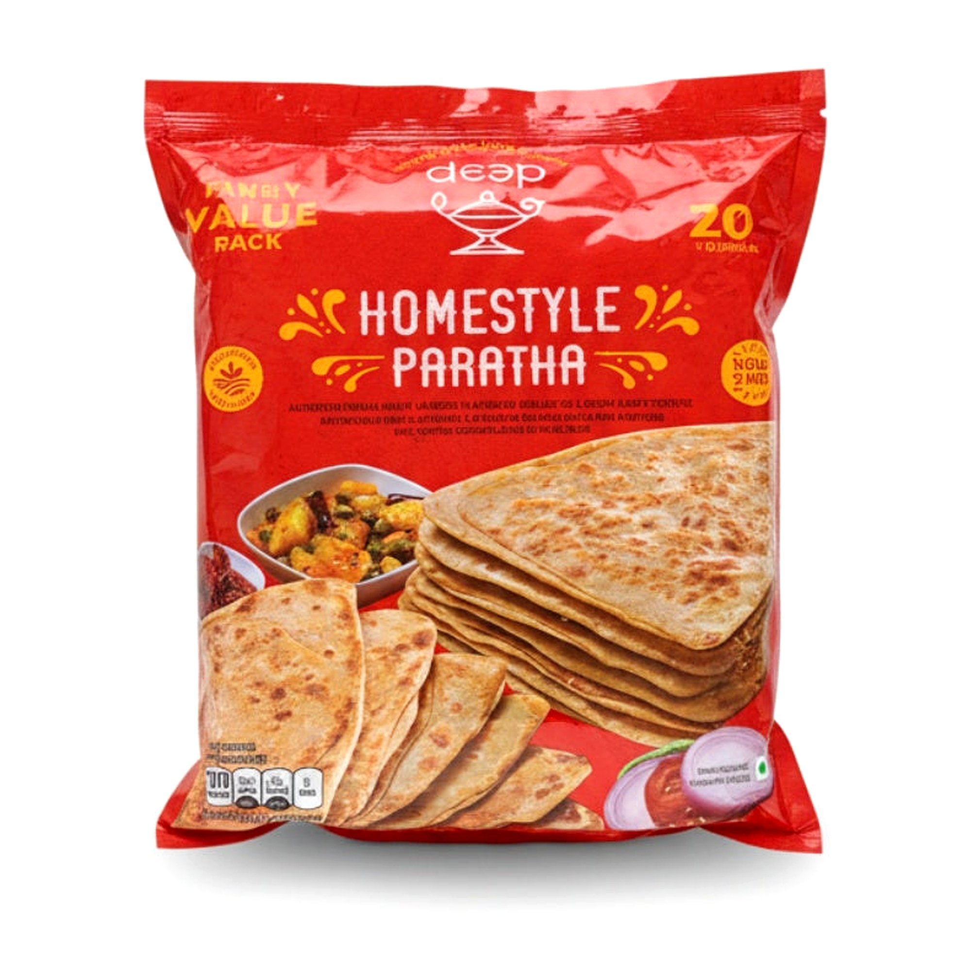 Deep Homestyle Paratha 1.4Kg - Frozen - Buy Online at Thurga Grocery