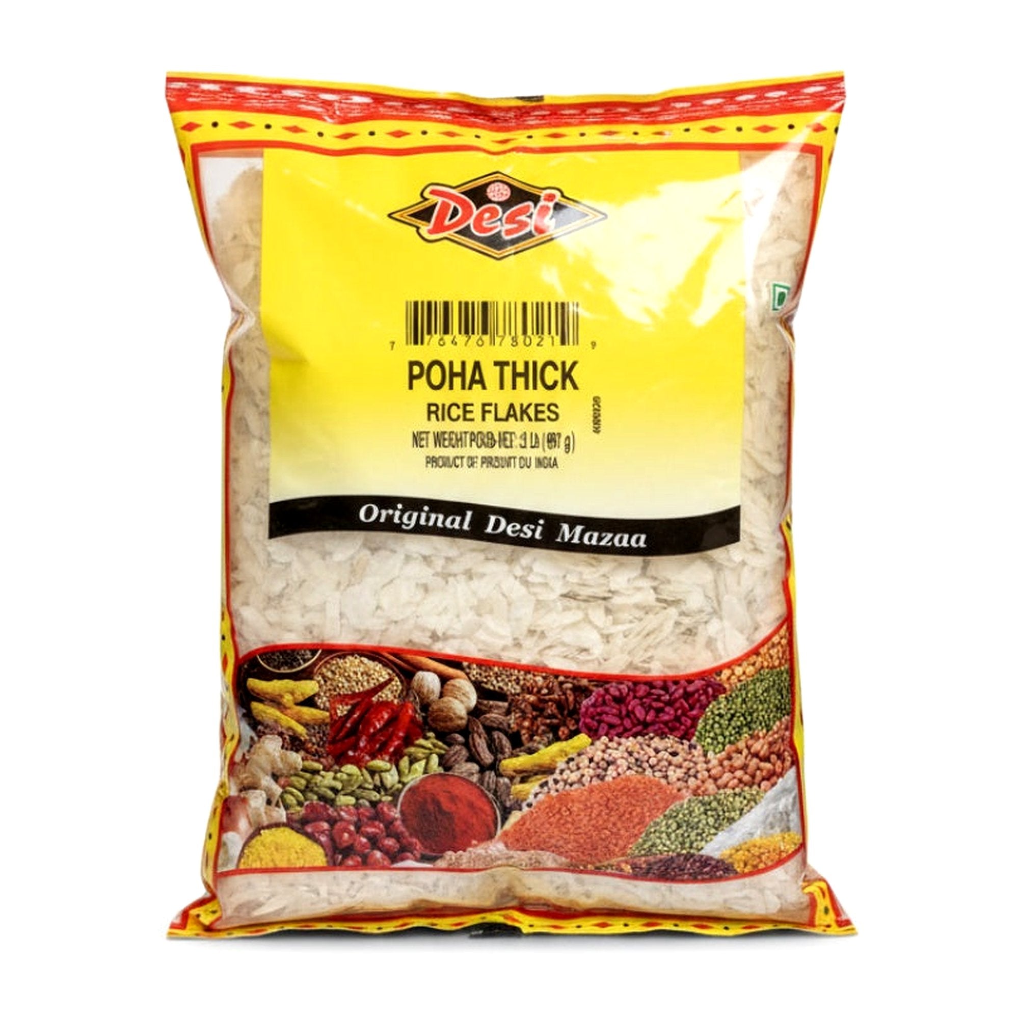Desi Poha Thick Rice Flakes 2Lb - Rice & Flours - Buy Online at Thurga Grocery