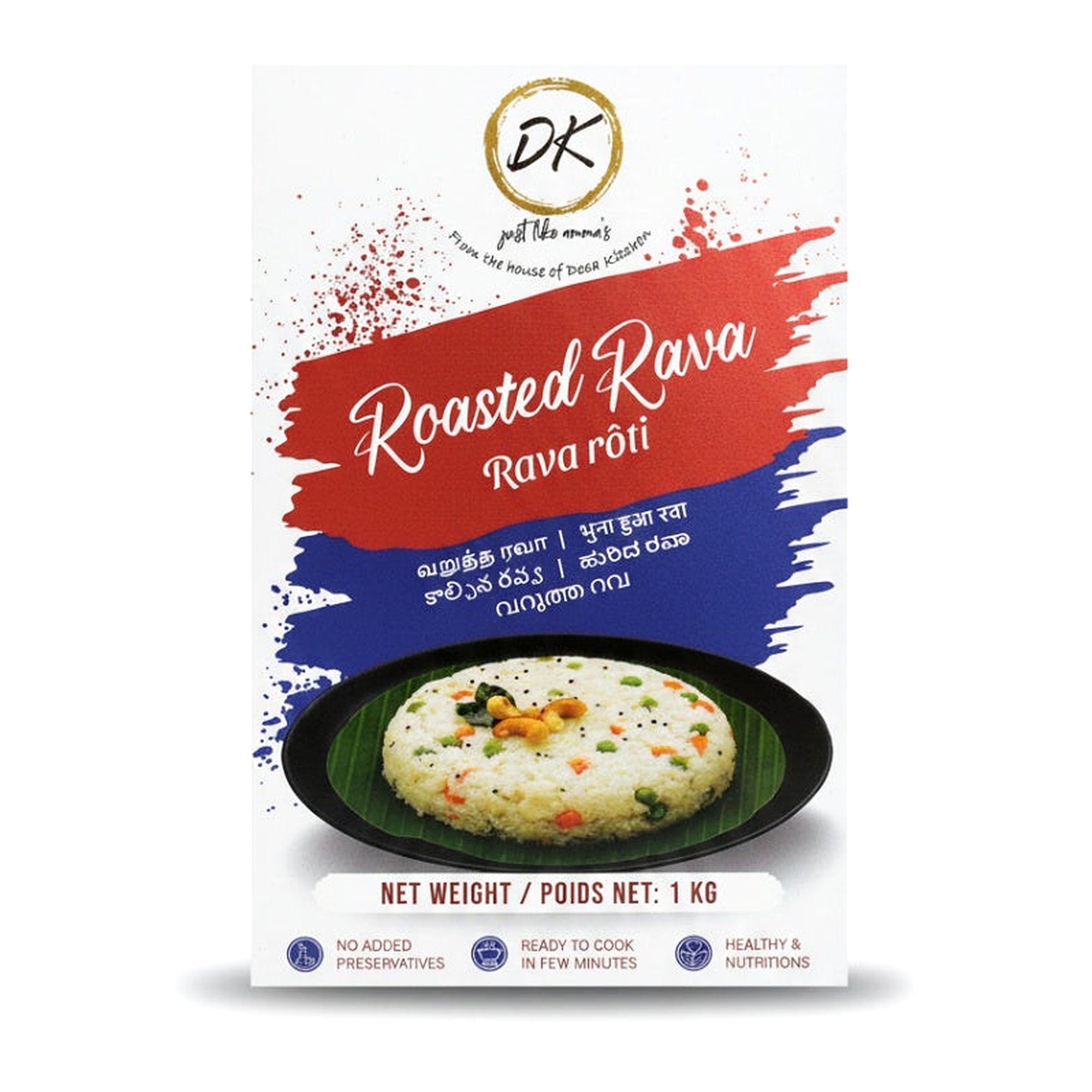 Dk Roasted Rava 1Kg - Rice & Flours - Buy Online at Thurga Grocery