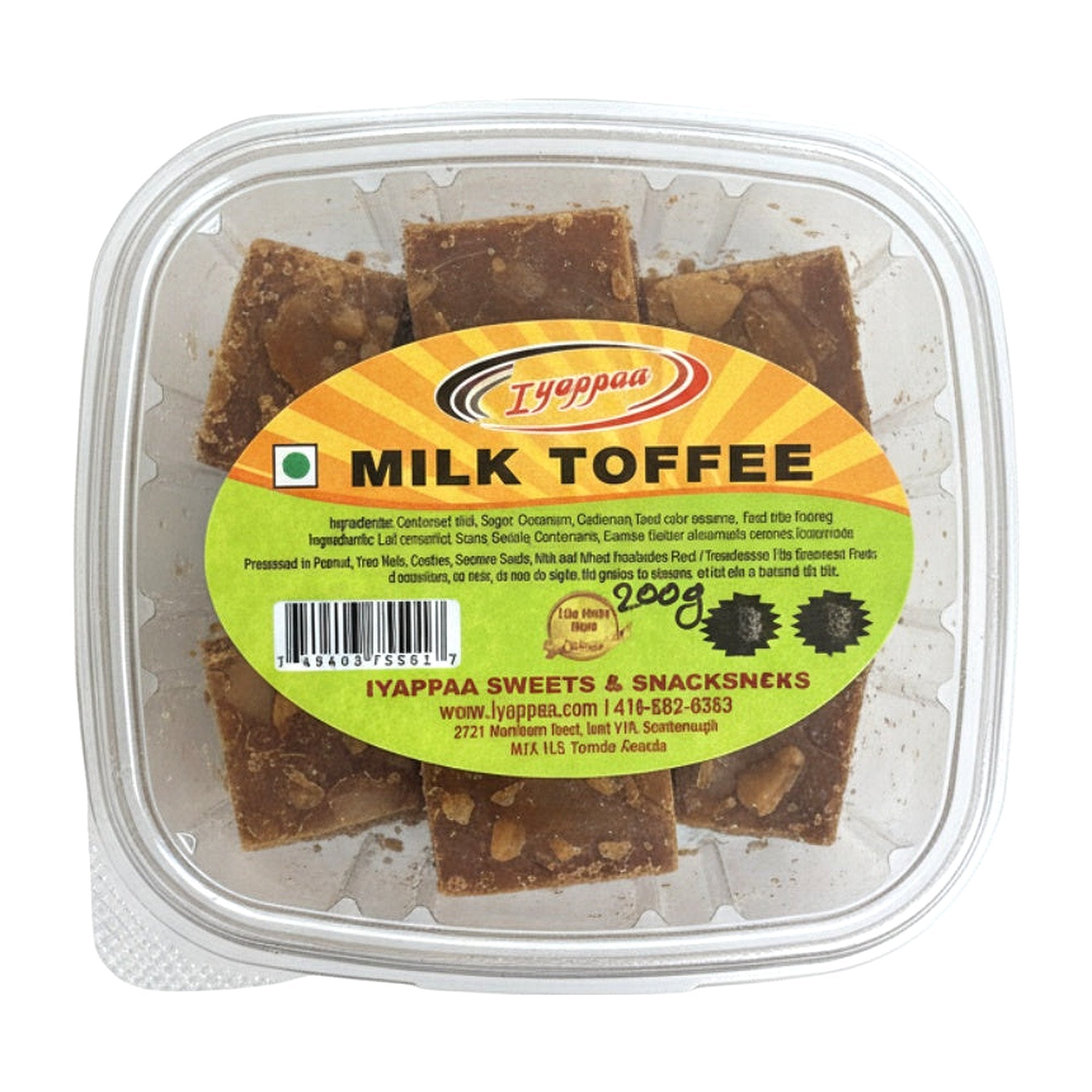 IYAPPAA MILK TOFFEE 200G - Ready to Eat Foods - Buy Online at Thurga Grocery