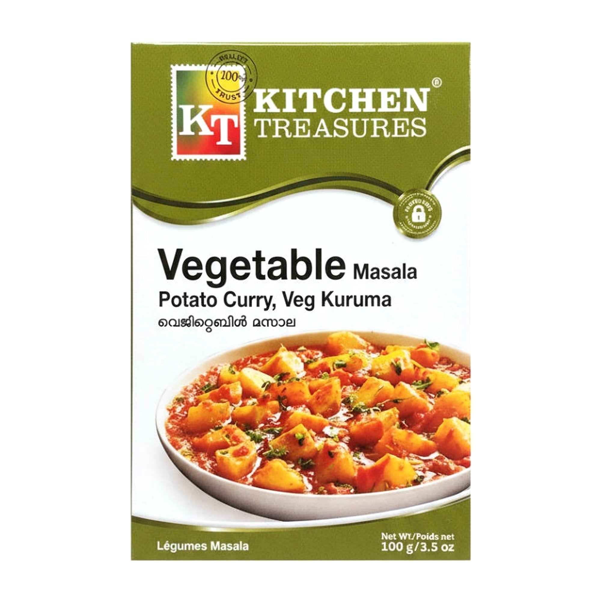Kt Vegetable Curry Masala 100G - Spices & Curry Powder - Buy Online at Thurga Grocery