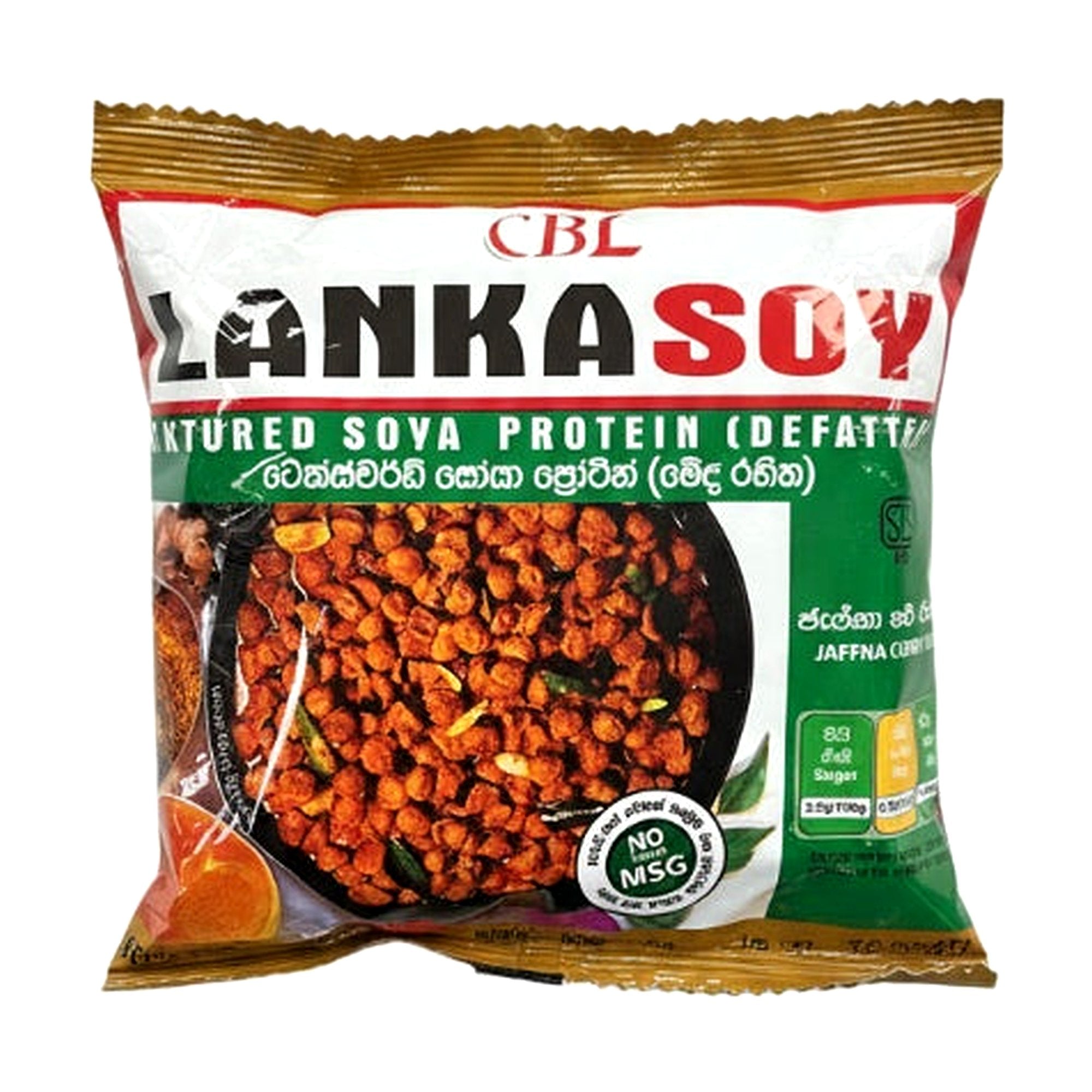 LANKA SOY TEXTURED SOYA (JAFFNA CURRY) 90G - Dehydrated Foods - Buy Online at Thurga Grocery