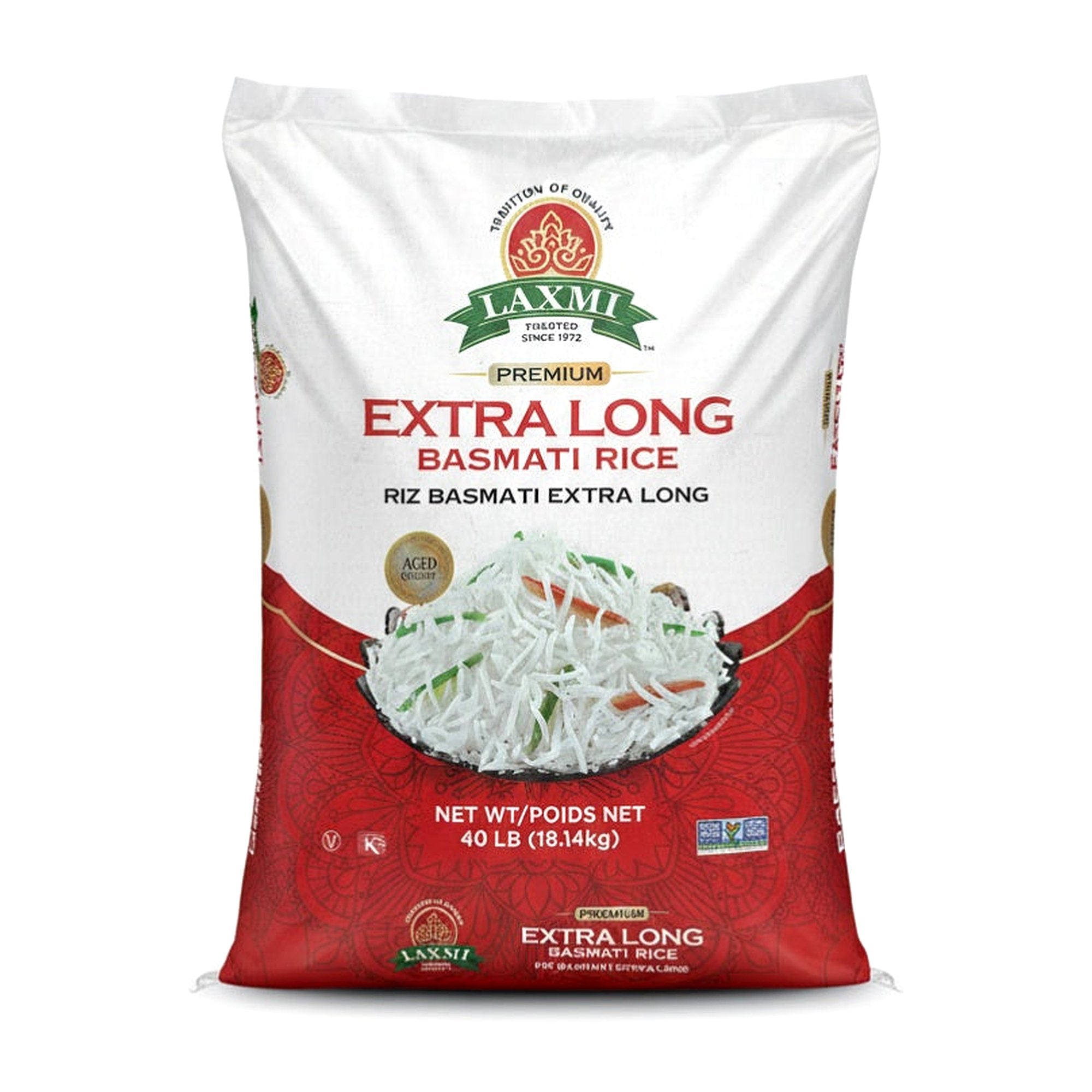 Laxmi Premium Basmati Rice 40Lb - Rice & Flours - Buy Online at Thurga Grocery