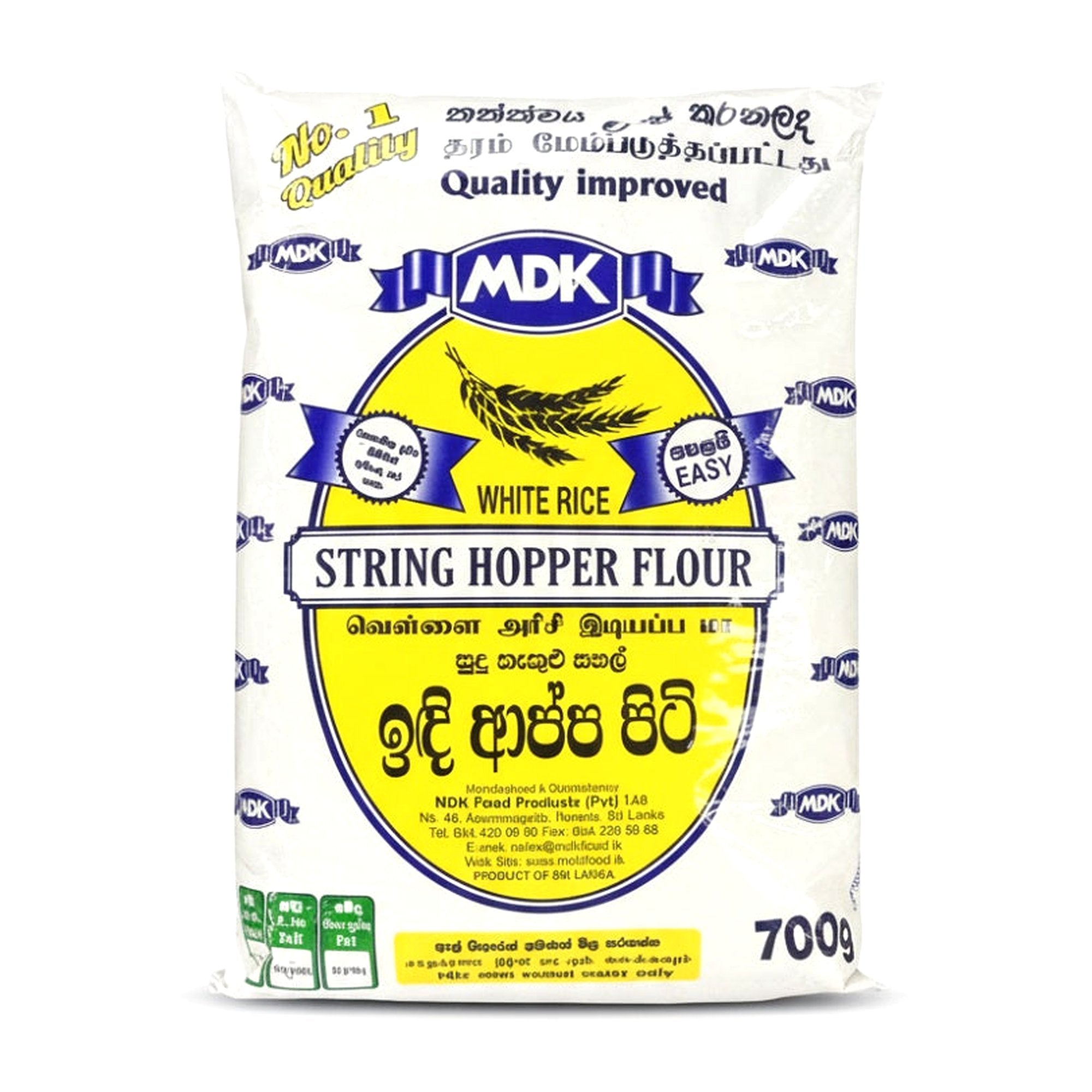 Mdk White Rice String Hopper Flour 700G - Rice & Flours - Buy Online at Thurga Grocery