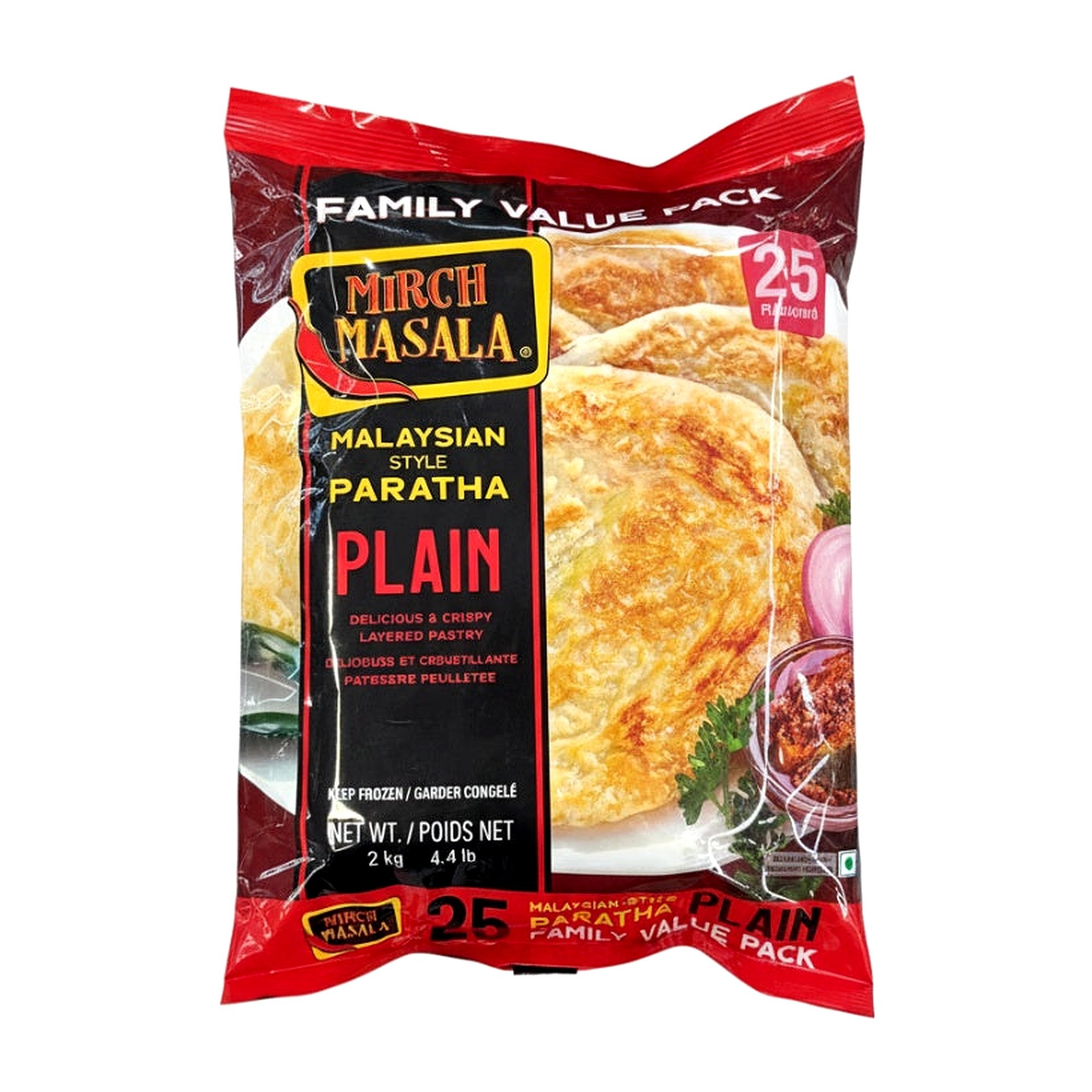 Mirch Masala Malaysian Style Paratha 2Kg - Frozen - Buy Online at Thurga Grocery