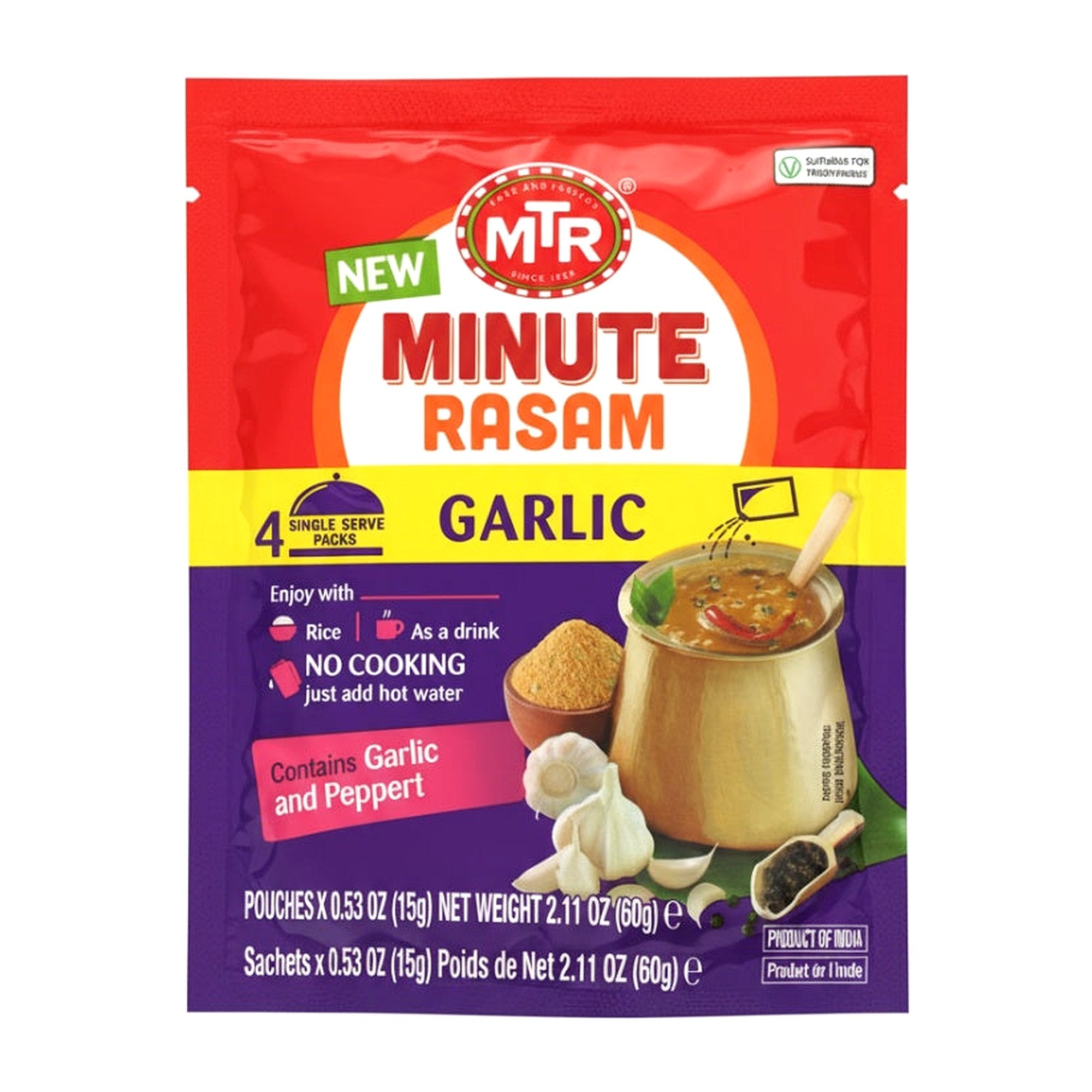 Mtr Garlic Rasam 60G - Ready to Eat Foods - Buy Online at Thurga Grocery