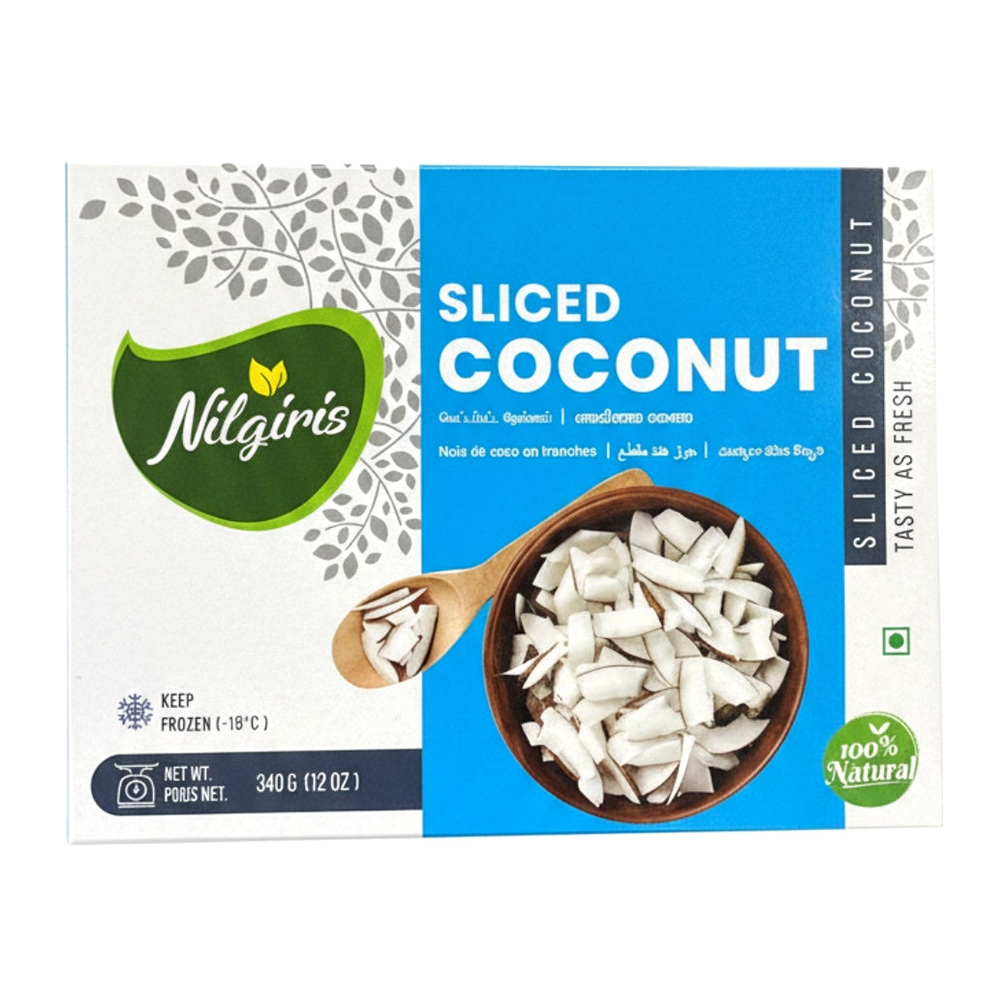 Nilgiris Sliced Coconut 340G - Cooking Essential & Kitchen Appliance, Frozen - Buy Online at Thurga Grocery