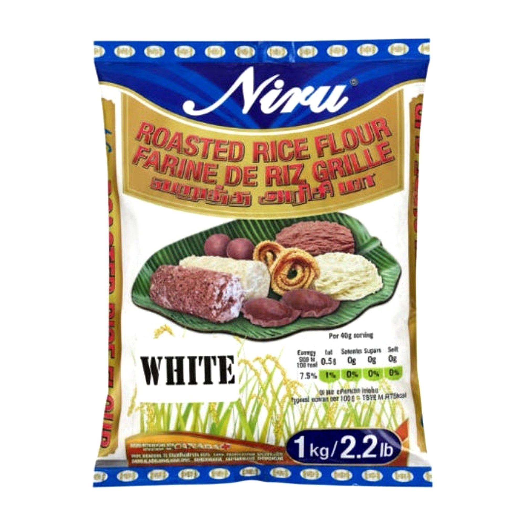 Niru Roasted Rice Flour White 1Kg - Rice & Flours - Buy Online at Thurga Grocery