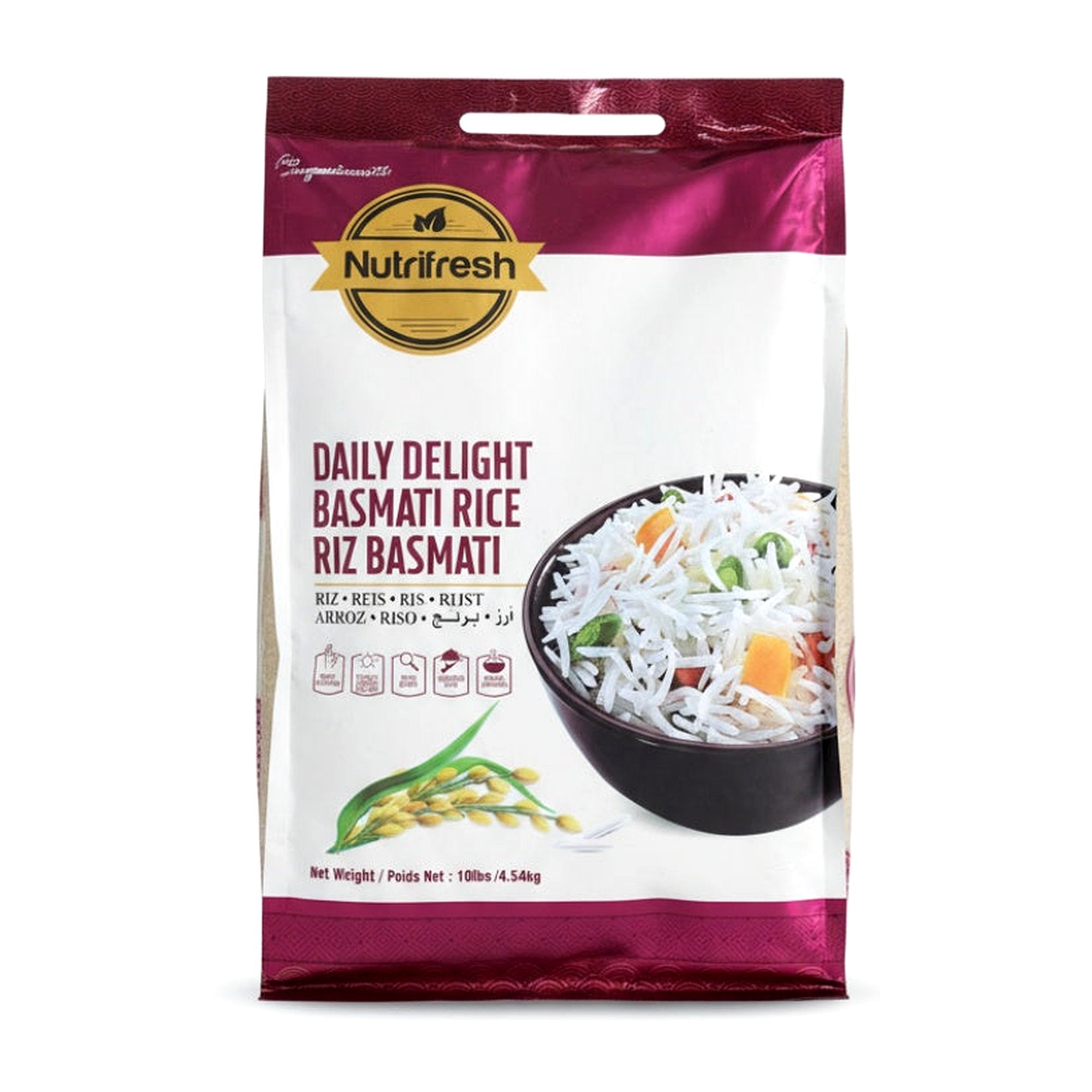 NUTRIFRESH DAILY DELIGHT BASMATI RICE 10LB