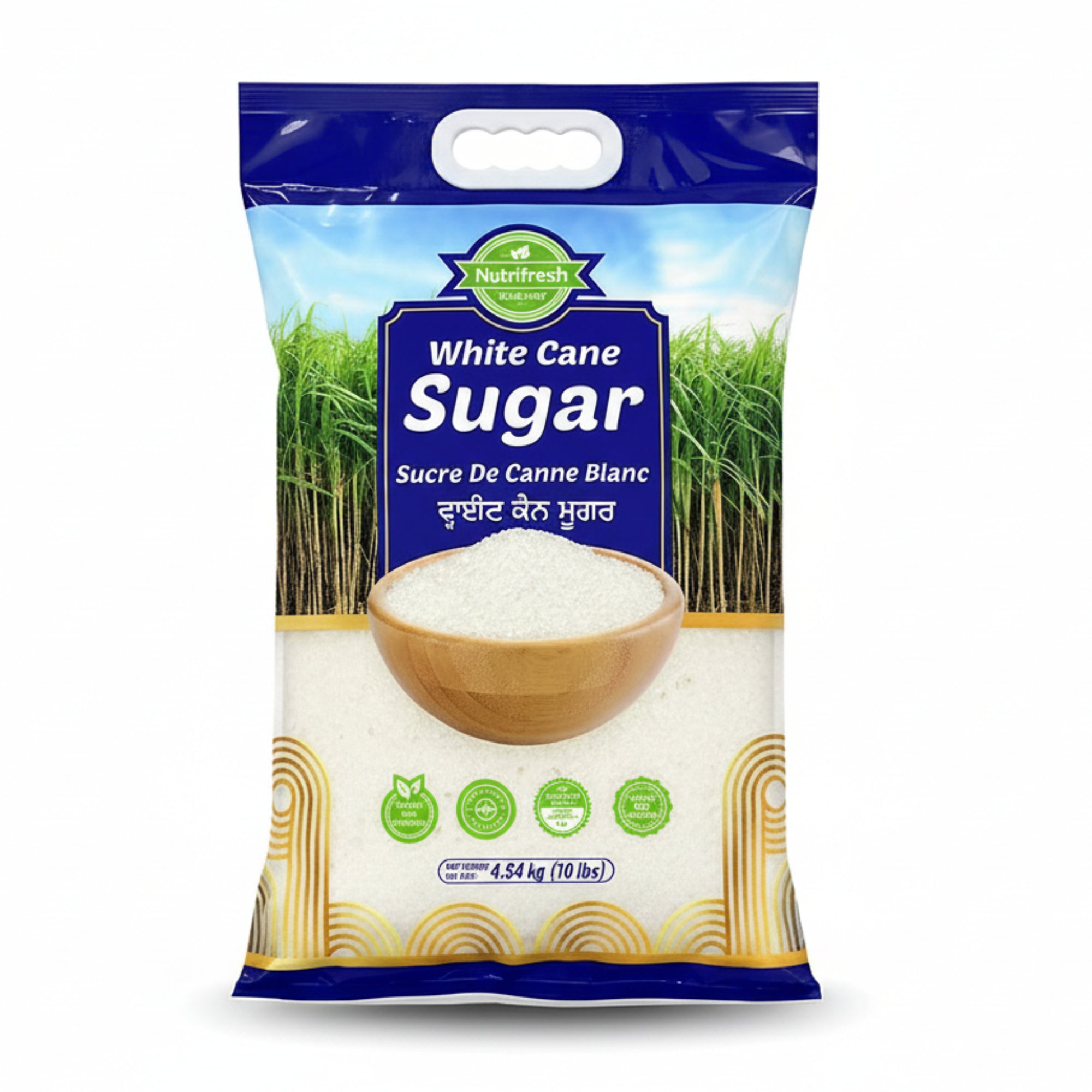 Nutrifresh White Cane Sugar 10lbs - Rice & Flours - Buy Online at Thurga Grocery