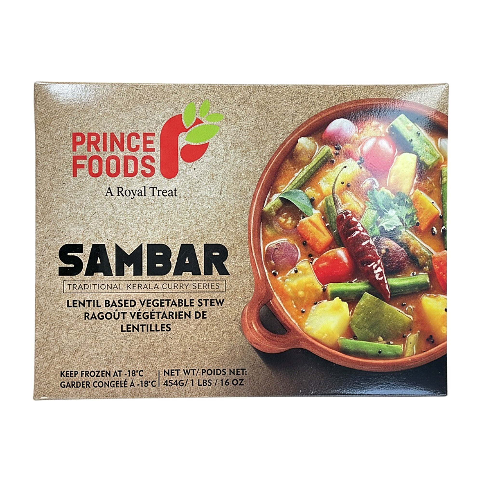 Prince Foods Sambar 454g - Frozen - Buy Online at Thurga Grocery