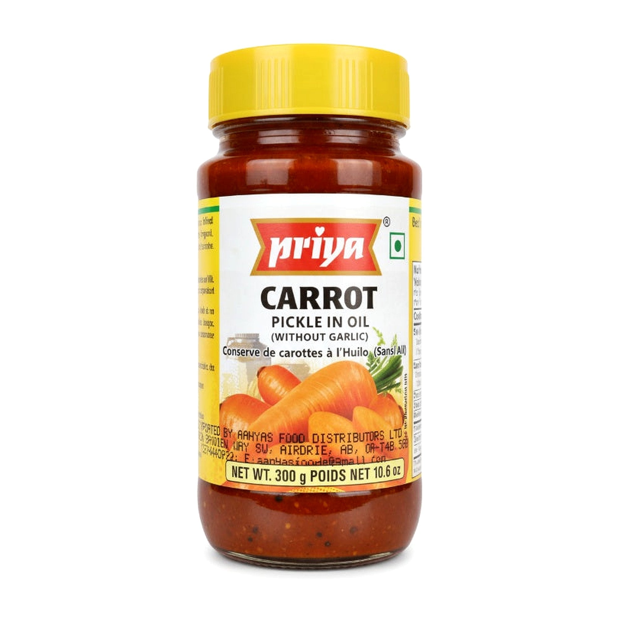 Priya Carrot Pickle In Oil 300G - Condiments & Pickles - Buy Online at Thurga Grocery
