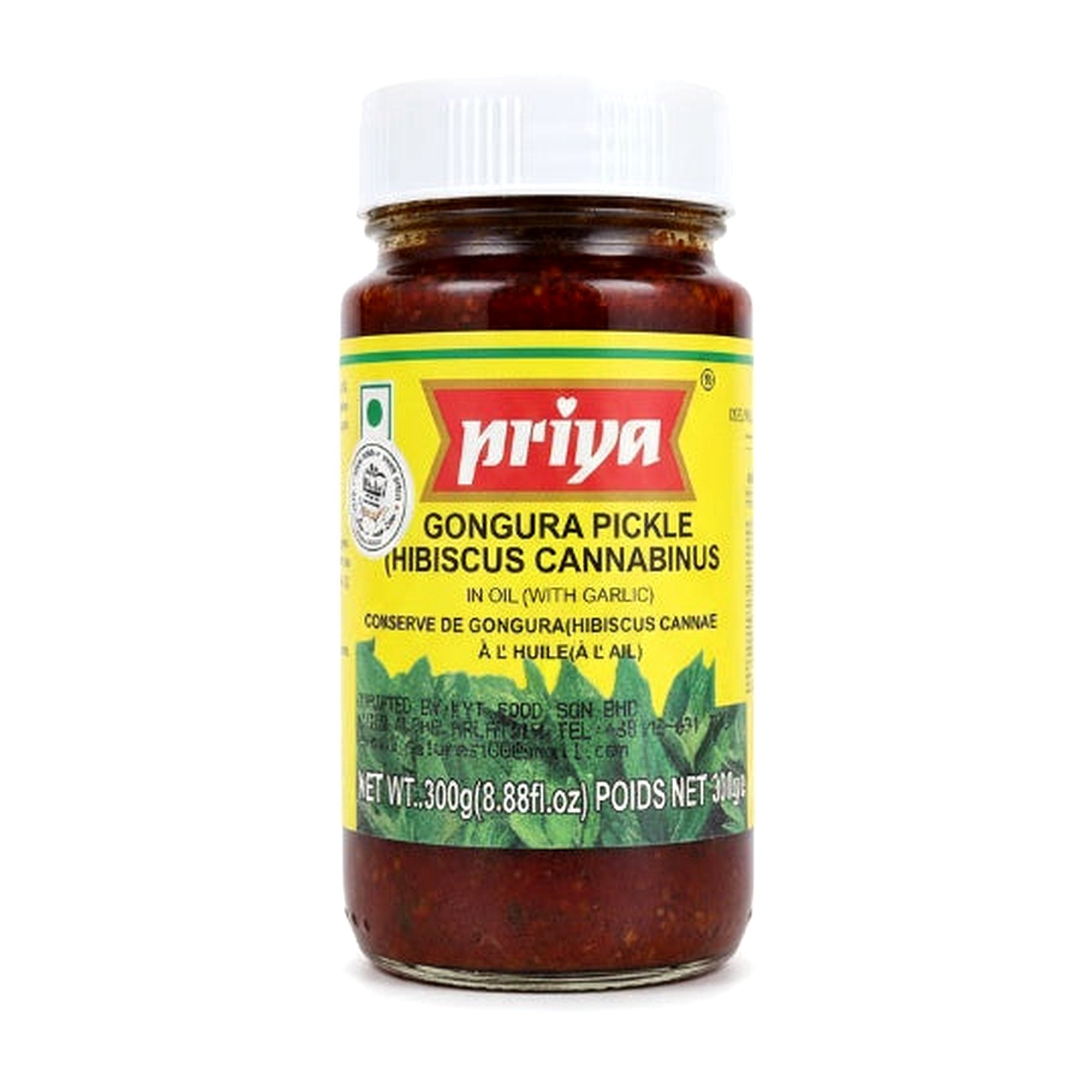 Priya Gongura Pickle W/ Garlic 300G - Condiments & Pickles - Buy Online at Thurga Grocery