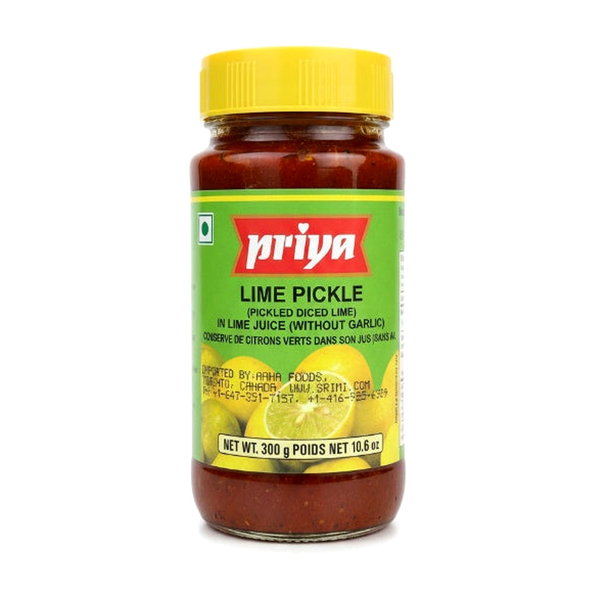 Priya Lime Pickle W/Out 300G - Condiments & Pickles - Buy Online at Thurga Grocery