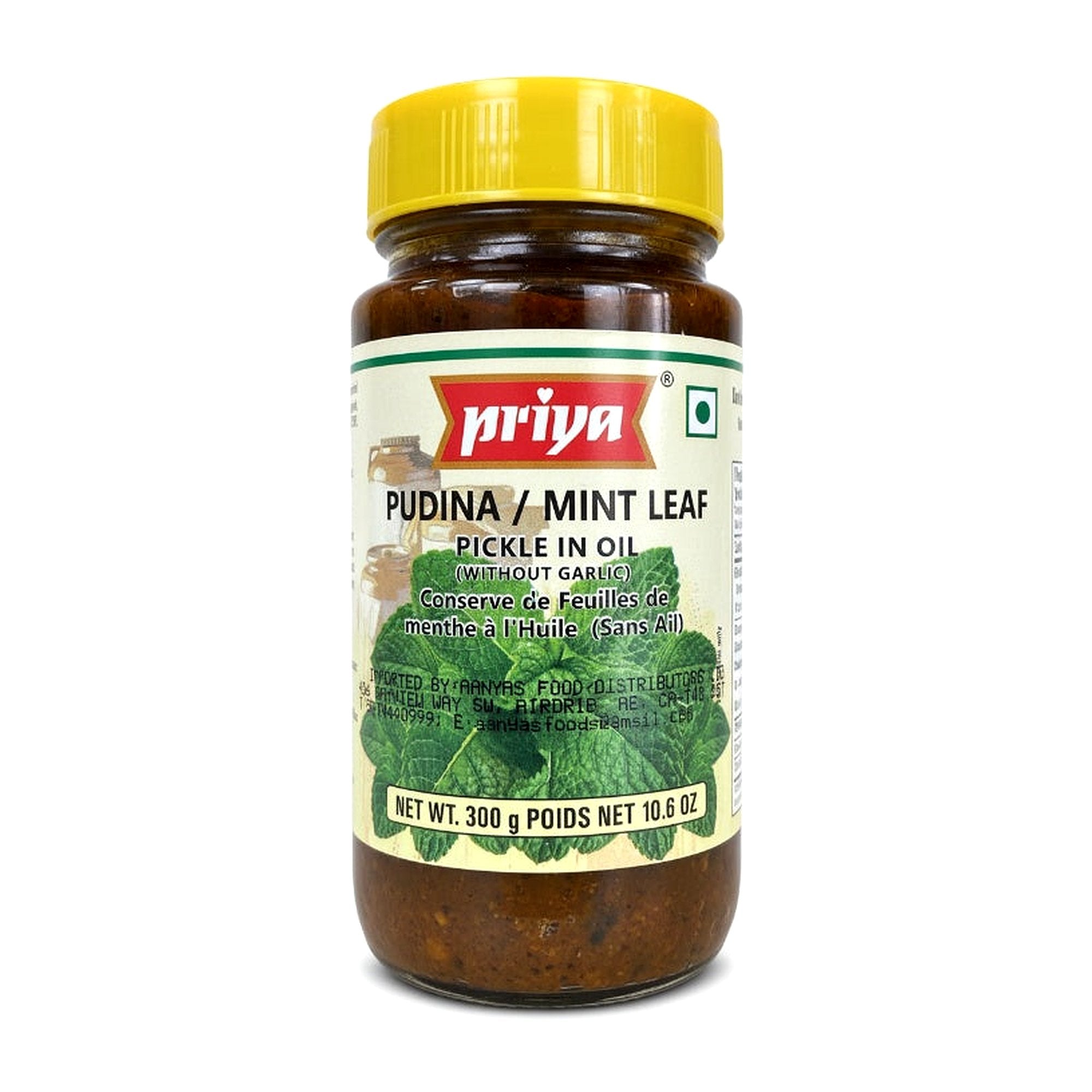Priya Pudina Mint Leaf 300G - Condiments & Pickles - Buy Online at Thurga Grocery