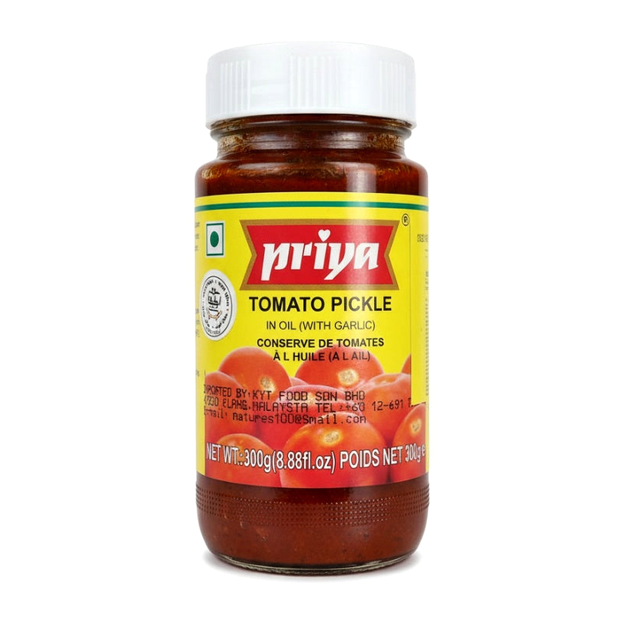 Priya Tomato Pickle W/ Garlic 300G - Condiments & Pickles - Buy Online at Thurga Grocery