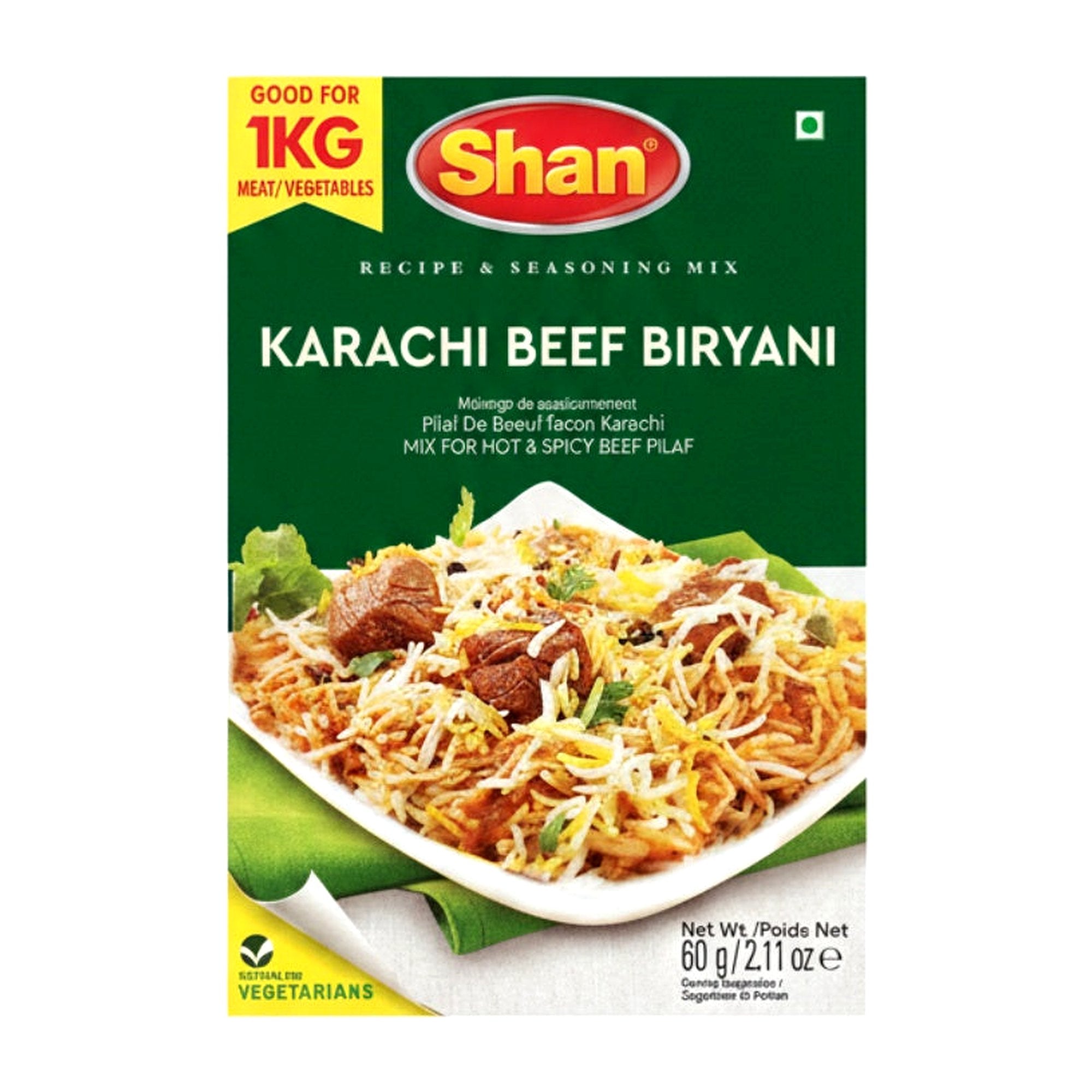 Shan Karachi Beef Biriyani 60G - Spices & Curry Powder - Buy Online at Thurga Grocery