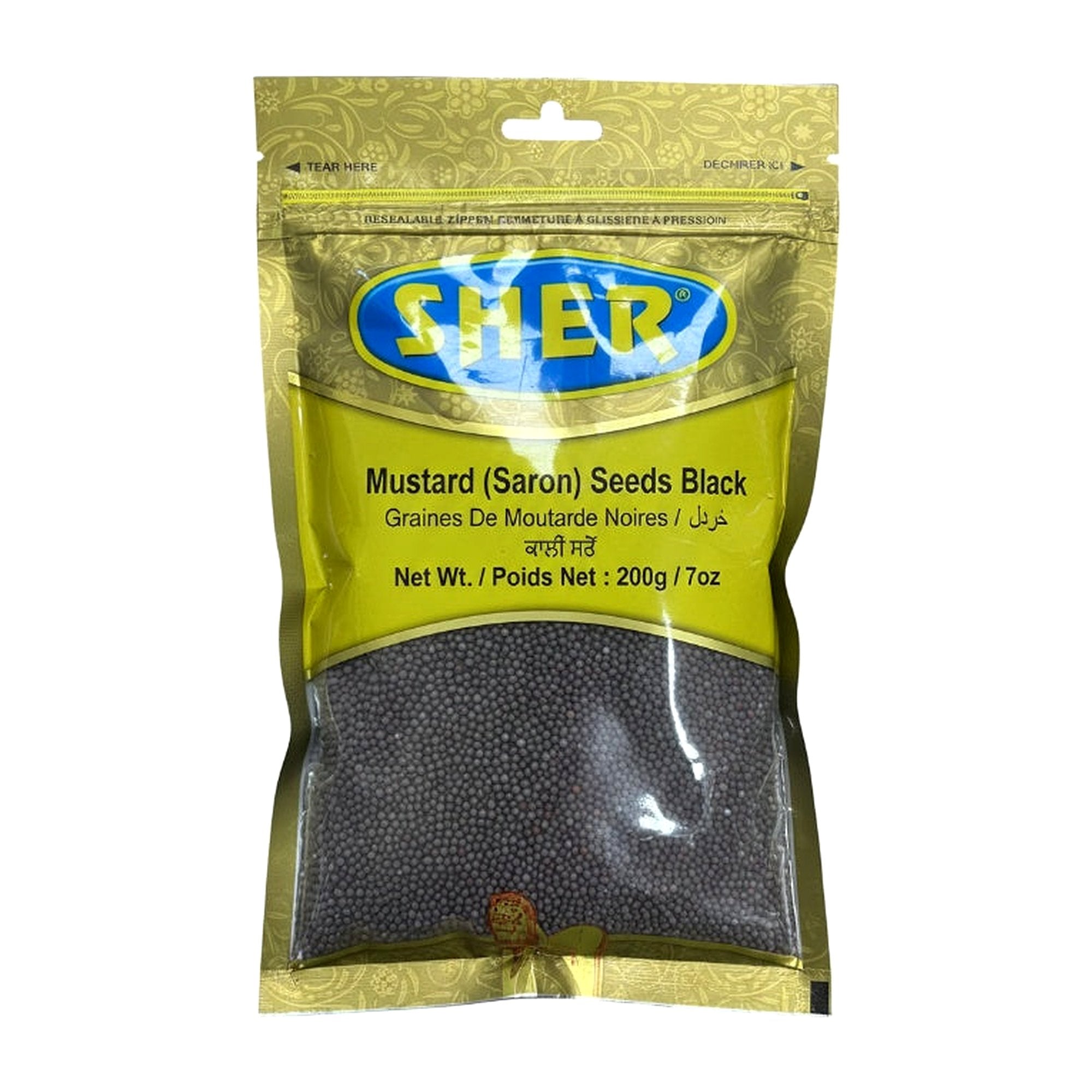 Sher Mustard Seeds Black 200G - Spices & Curry Powder - Buy Online at Thurga Grocery