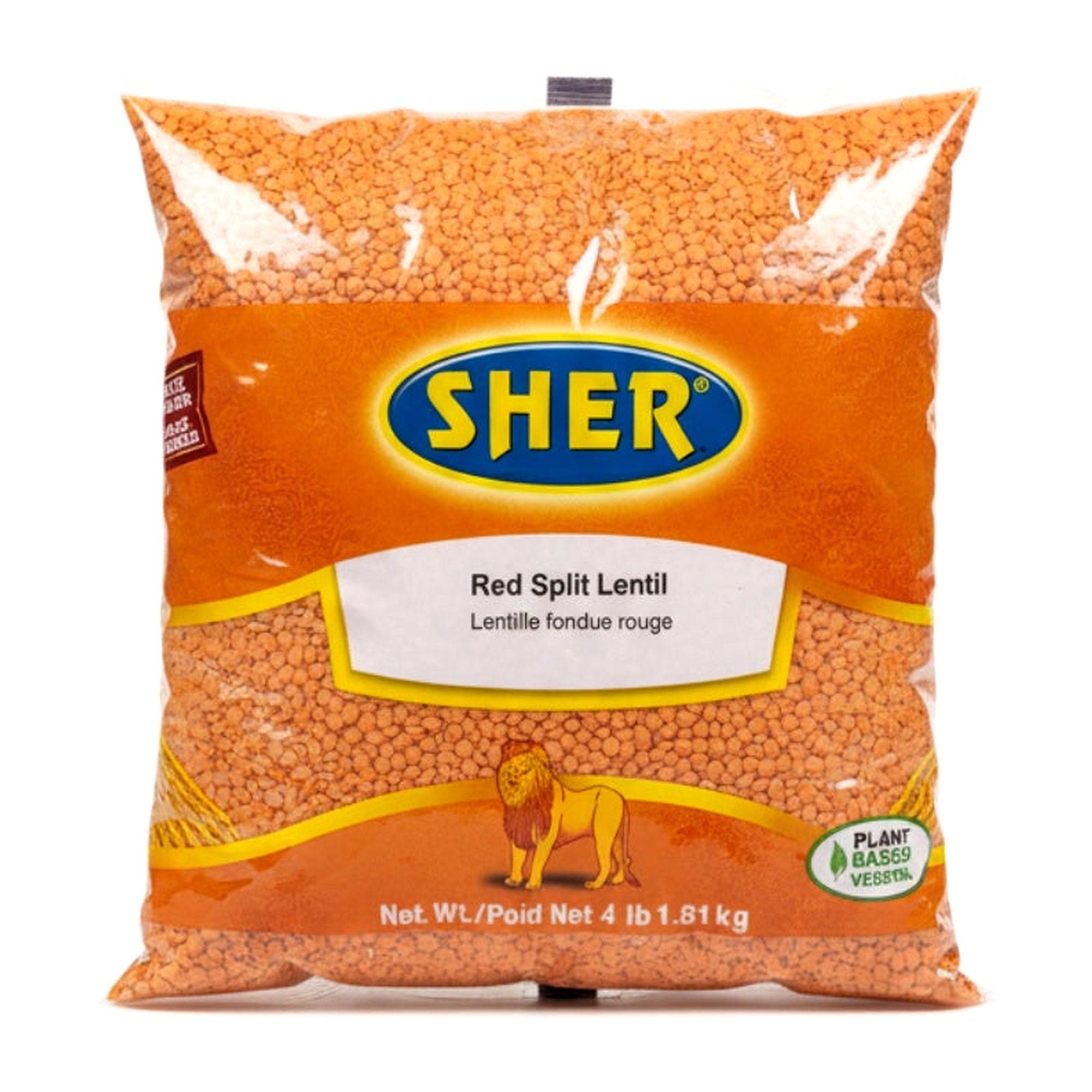 SHER RED SPLIT LENTIL 4LB