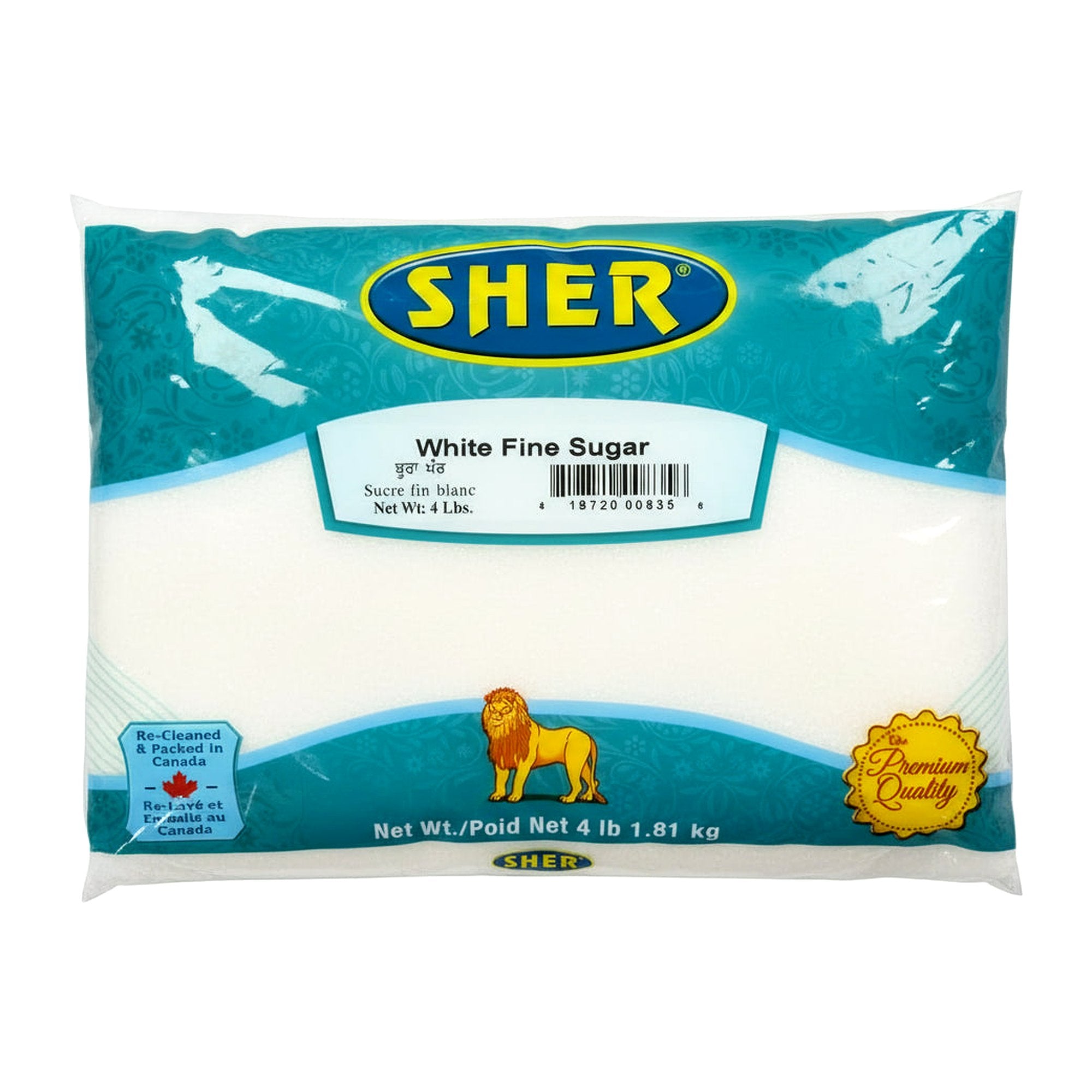 Sher White Fine Sugar 4 Lbs - Rice & Flours - Buy Online at Thurga Grocery