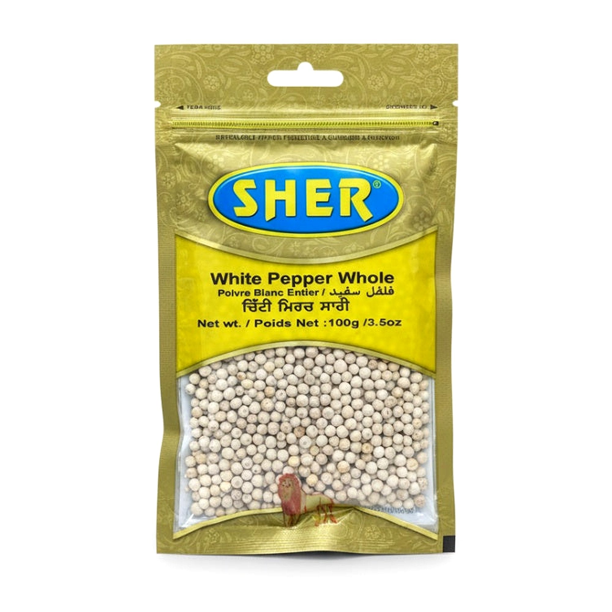 Sher White Peper Whole 100G - Spices & Curry Powder - Buy Online at Thurga Grocery
