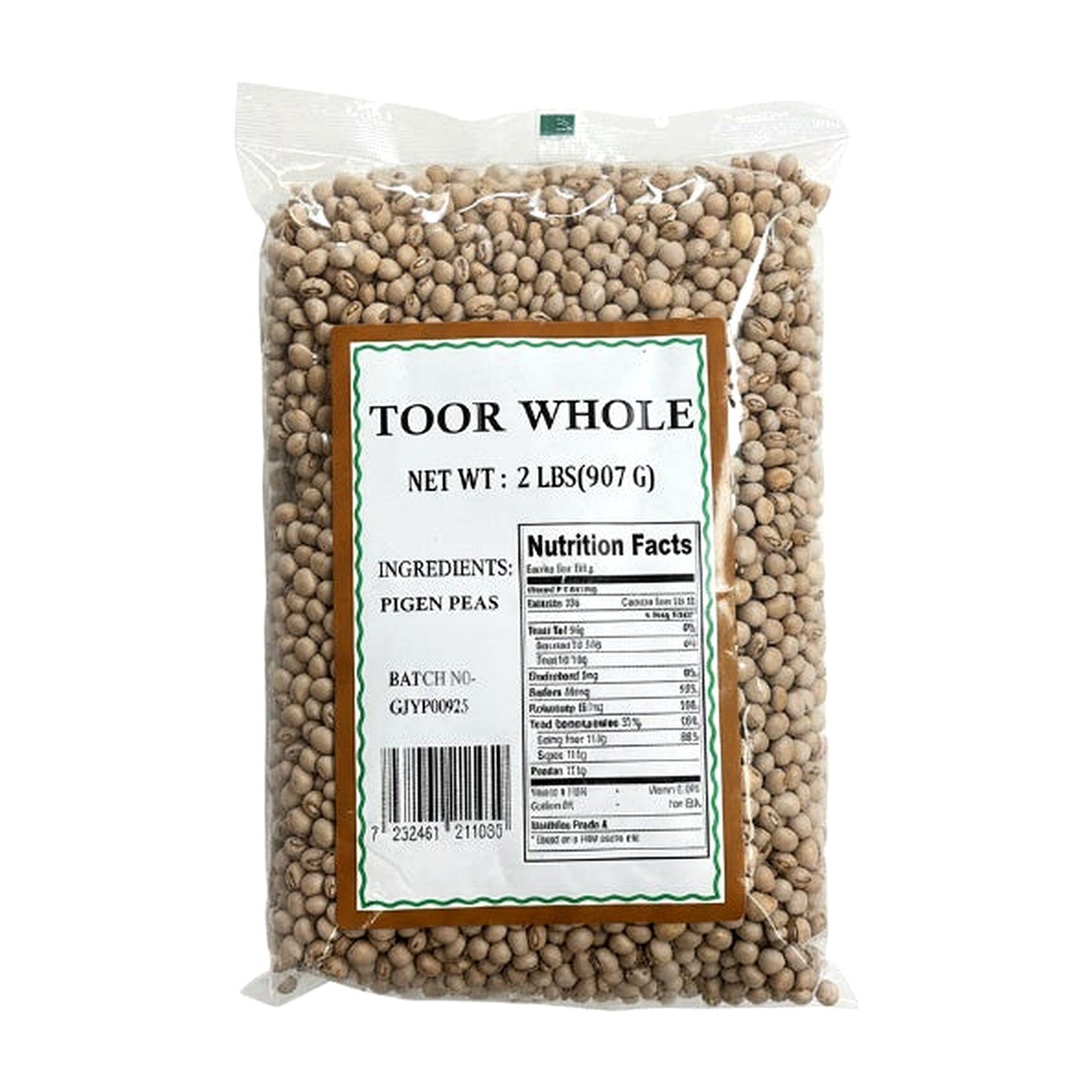 Toor Whole Pigen Peas 2Lb - Dehydrated foods - Buy Online at Thurga Grocery