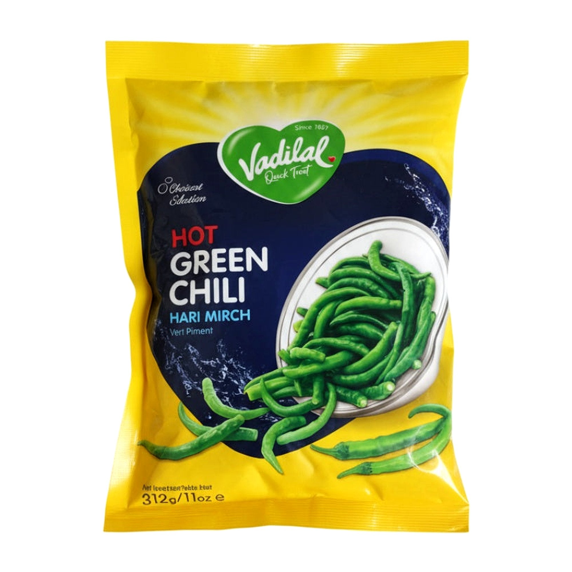 Vadilal Hot Green Chili 312G - Frozen - Buy Online at Thurga Grocery