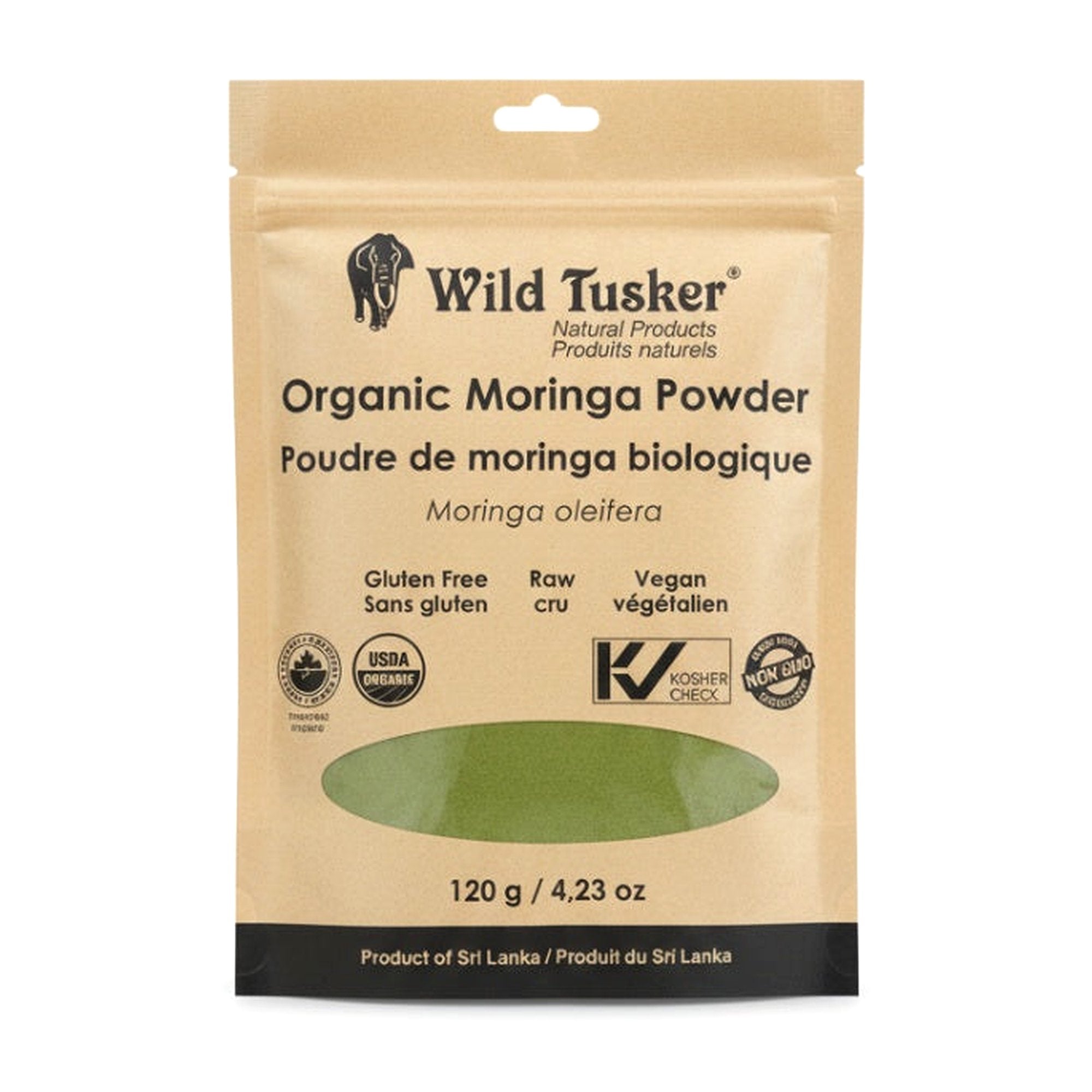 Wild Tuskers Org Moringa Pwdr 120G - Dehydrated foods - Buy Online at Thurga Grocery